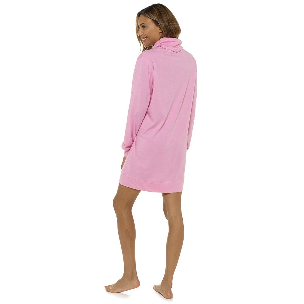 Casual Lounge Dress Ladies Cowl Neck Jersey Loose Long Sleeve Top Pocket - Picture 5 of 5