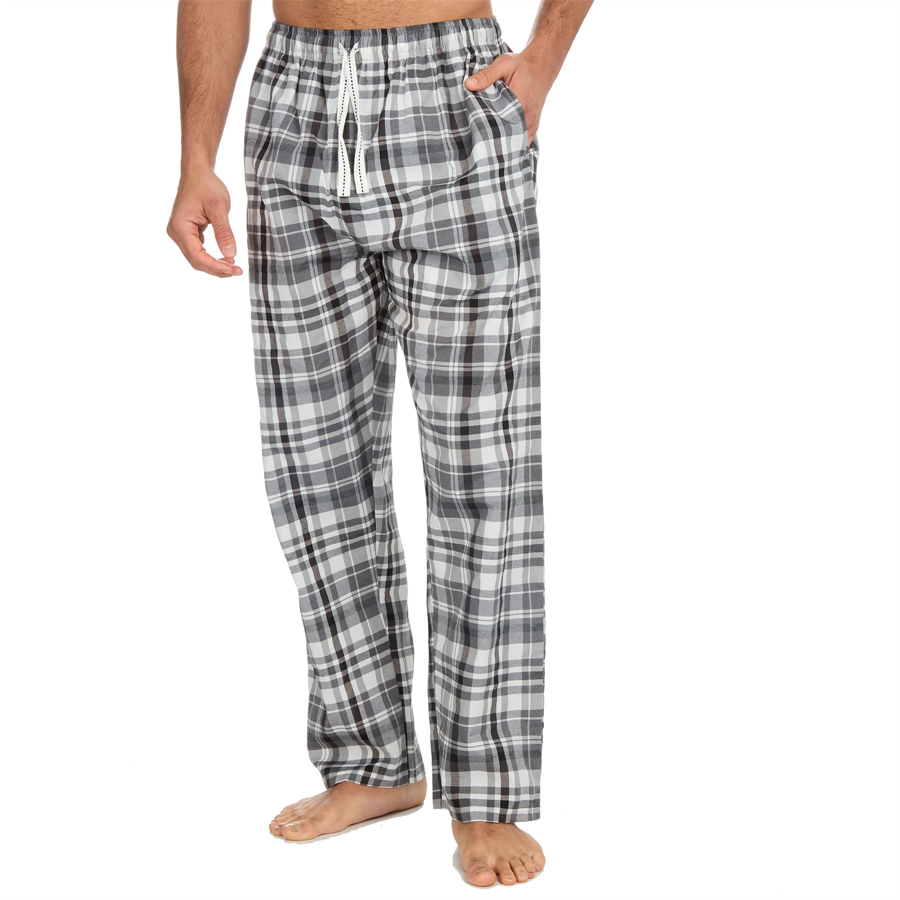 Woven Lounge Pants Mens Lightweight Woven Pyjama Bottoms PJs Nightwear - Picture 29 of 39