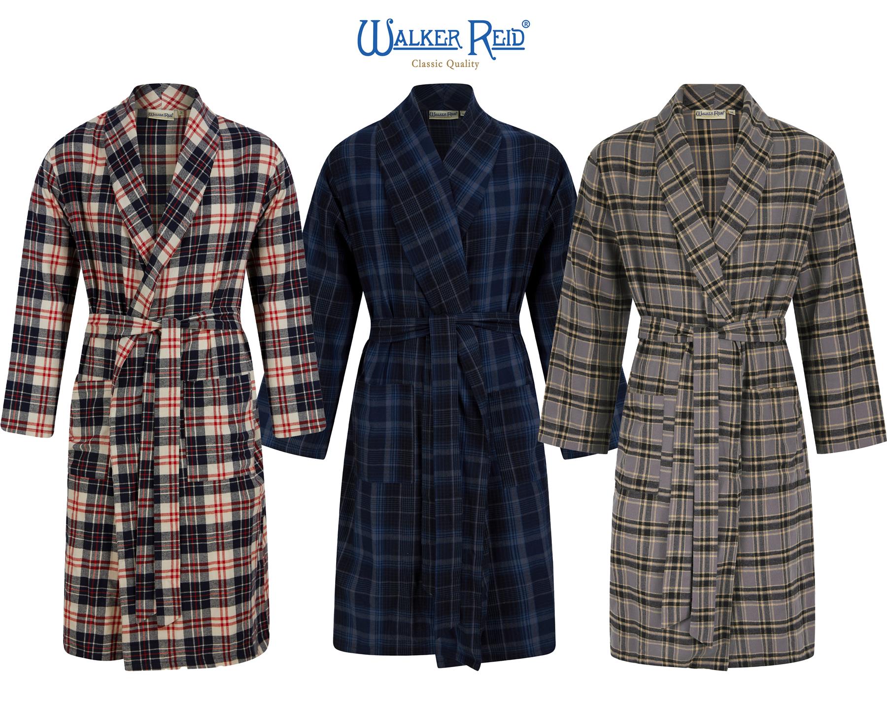 white christmas dresses Ladies Fleece Lined Flannel Nightrobe - Red Tartan | Small main image 0