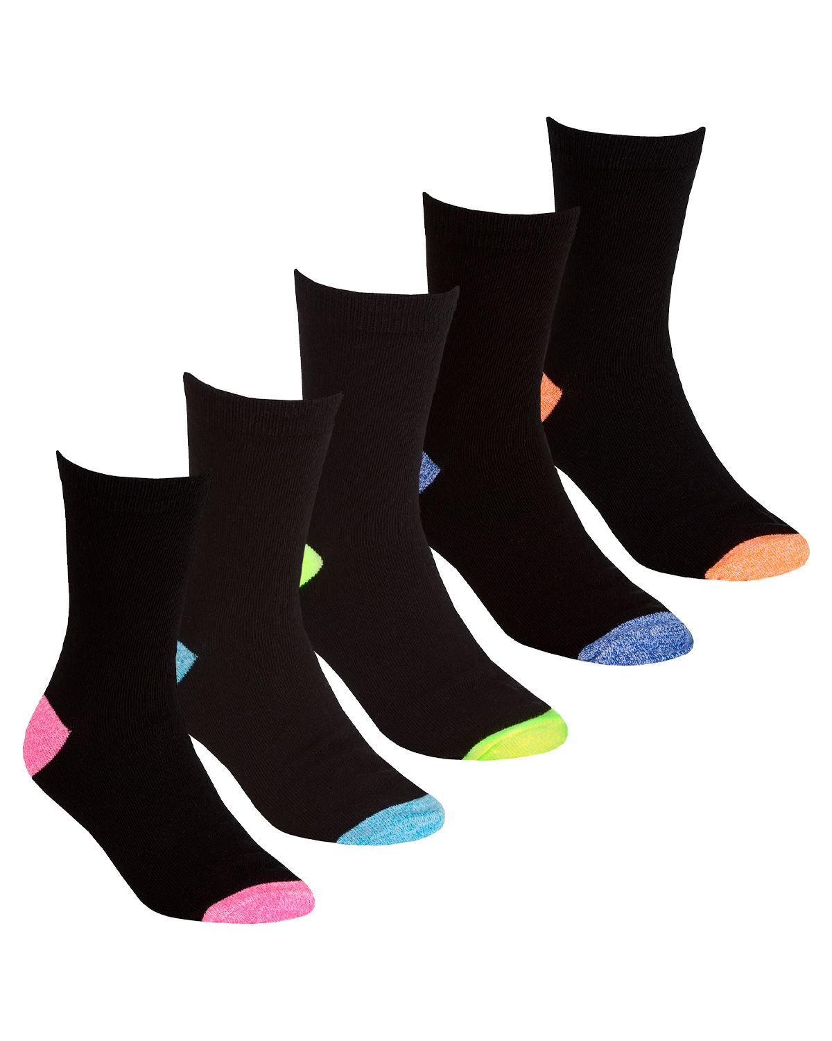 Kids Cotton Rich Socks Boys Girls Black Marl Crew Everyday Sock (5 or 10 Pairs) - Picture 8 of 13