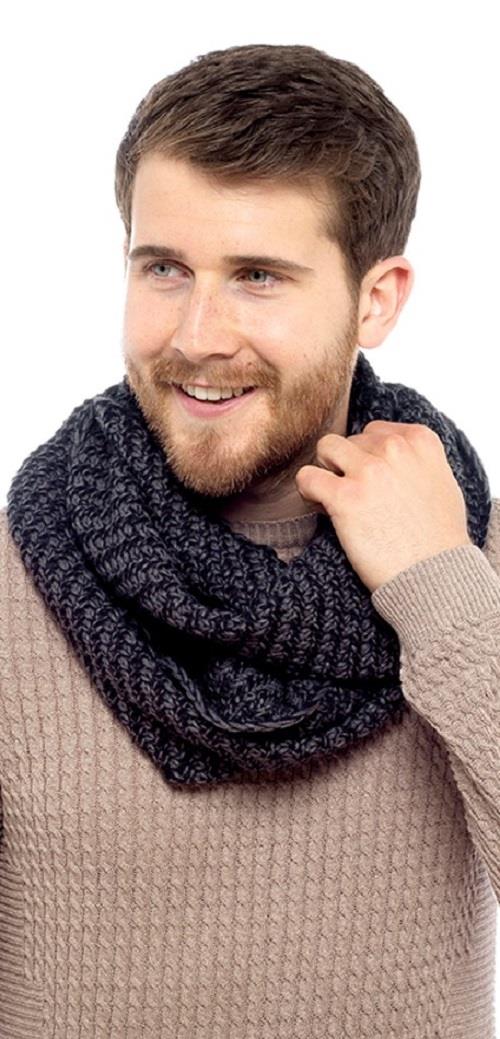 Mens Undercover Chunky Knit Winter Snood Scarf eBay