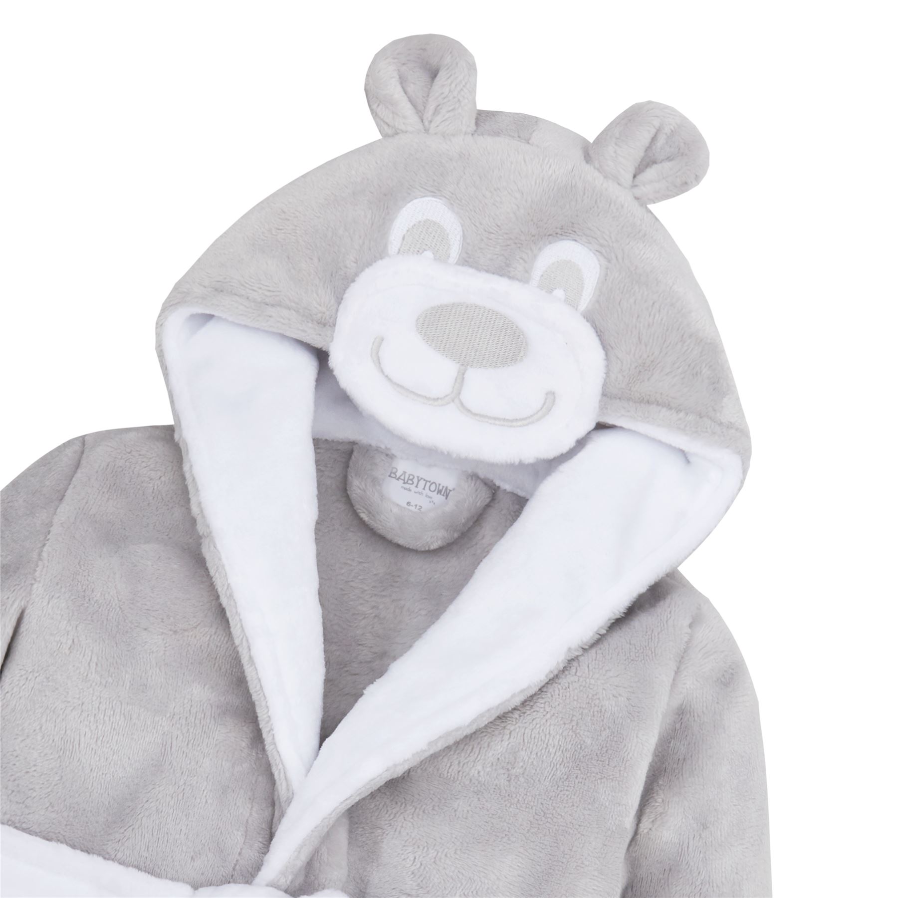 Baby Toddlers Bathrobe Infant Kid Soft Coral Fleece Hooded Dressing Gown - Picture 73 of 103