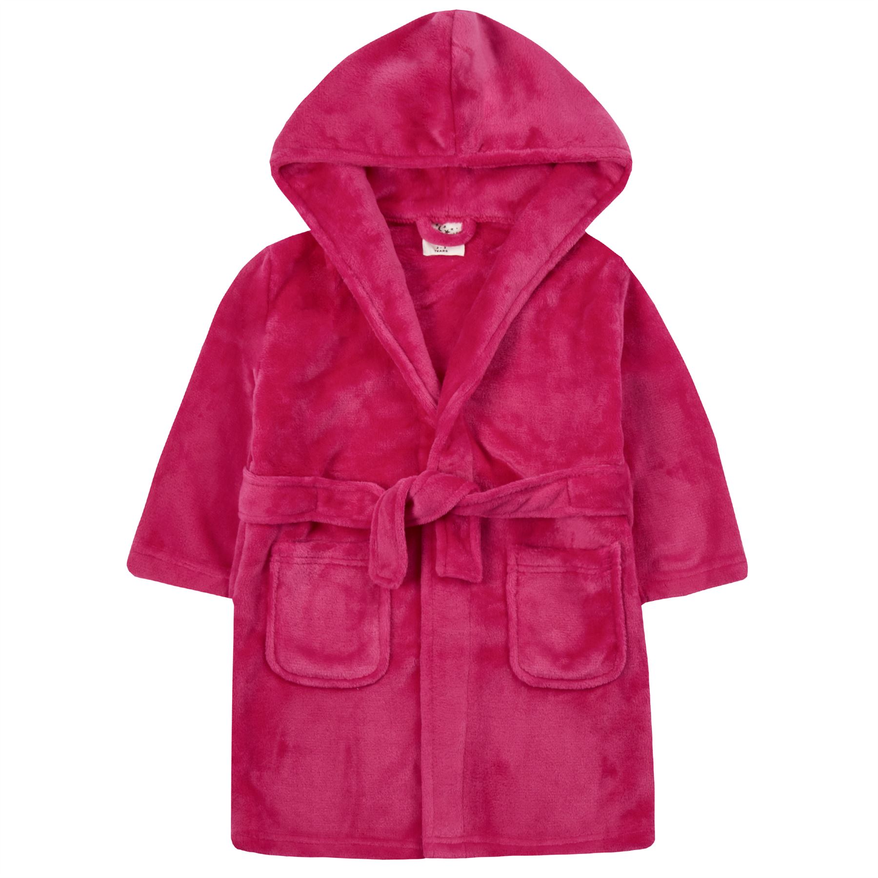 Girls Fleece Robe Kids Childrens Novelty Soft Hooded Character Dressing Gown - Picture 22 of 60