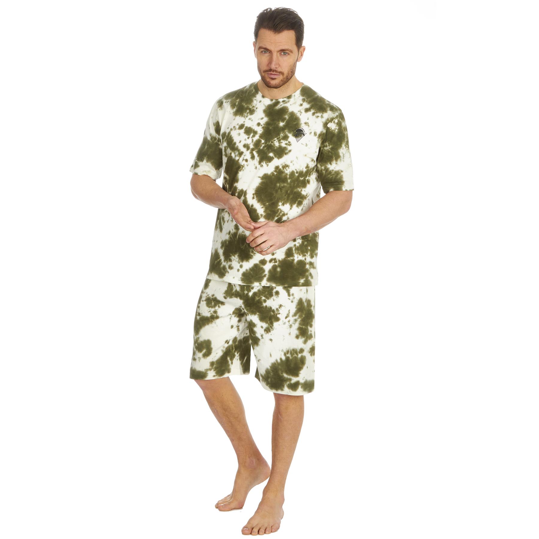 Mens Short Pyjamas Jersey Cotton Short Sleeve Pyjama Set Loose Nightwear PJs - Picture 29 of 46