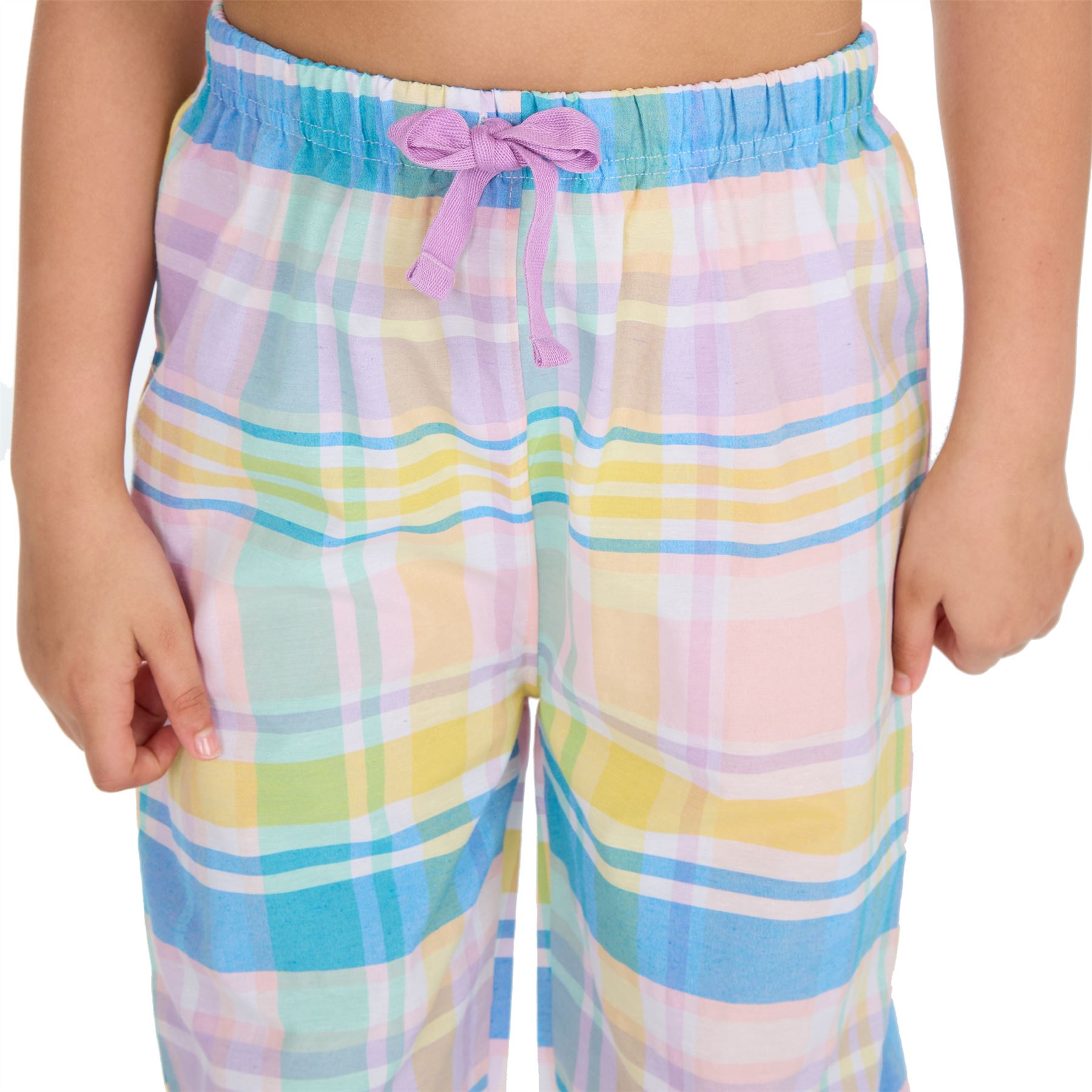 Girls Pajamas Short Sleeve Long Bottoms Sleep Nightwear Pajama Set PJs - Picture 27 of 31