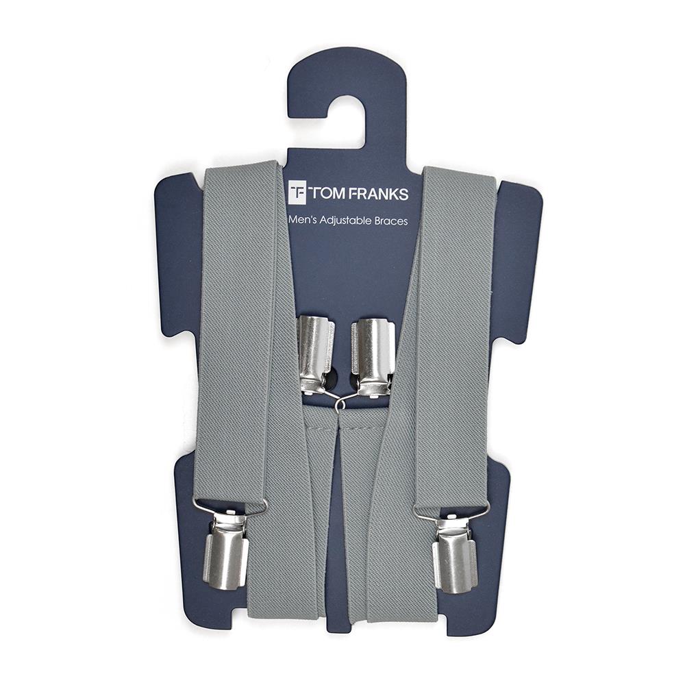35mm Adjustable Braces Suspenders One Size Black/Navy/Wine/Grey