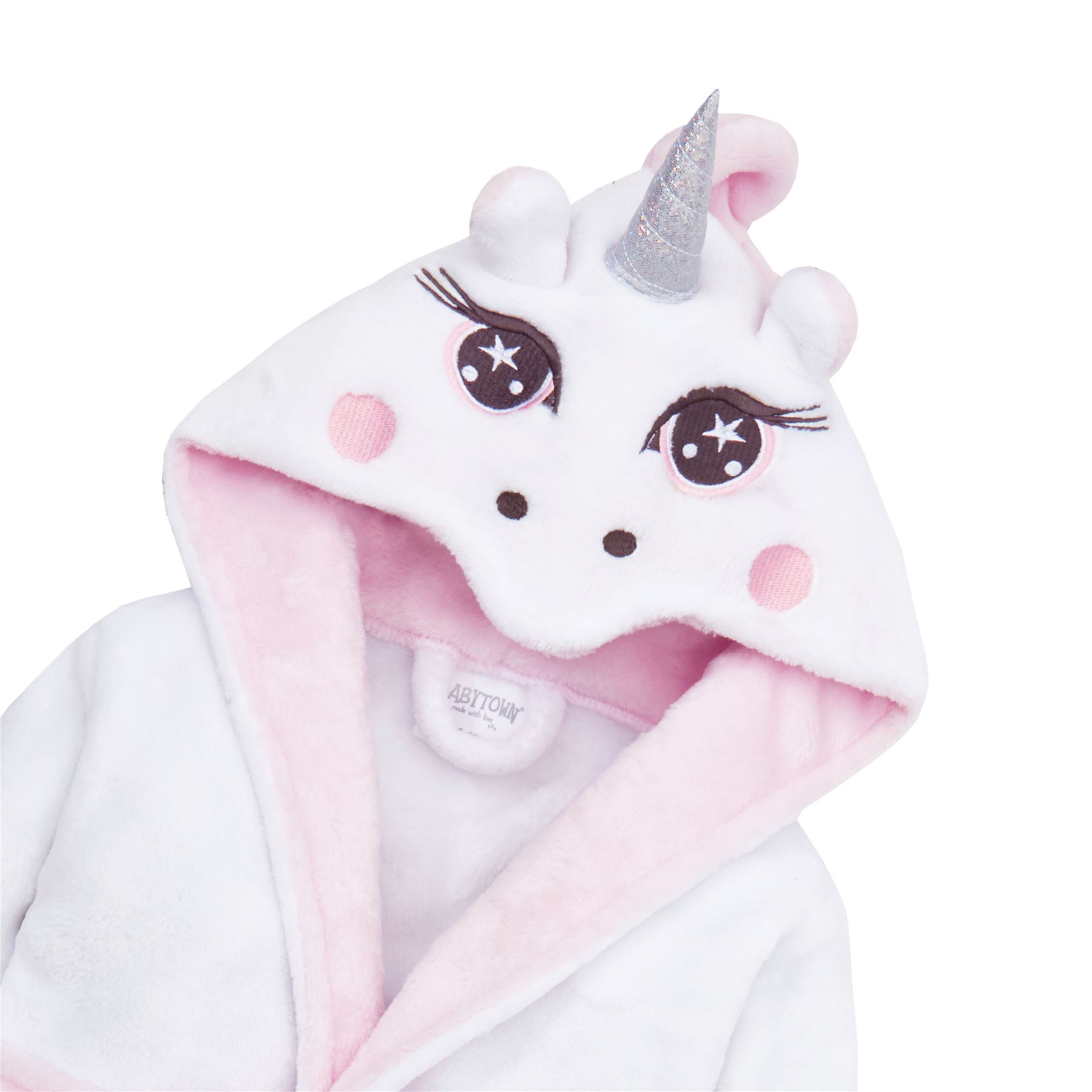 Baby Toddlers Bathrobe Infant Kid Soft Coral Fleece Hooded Dressing Gown - Picture 87 of 103
