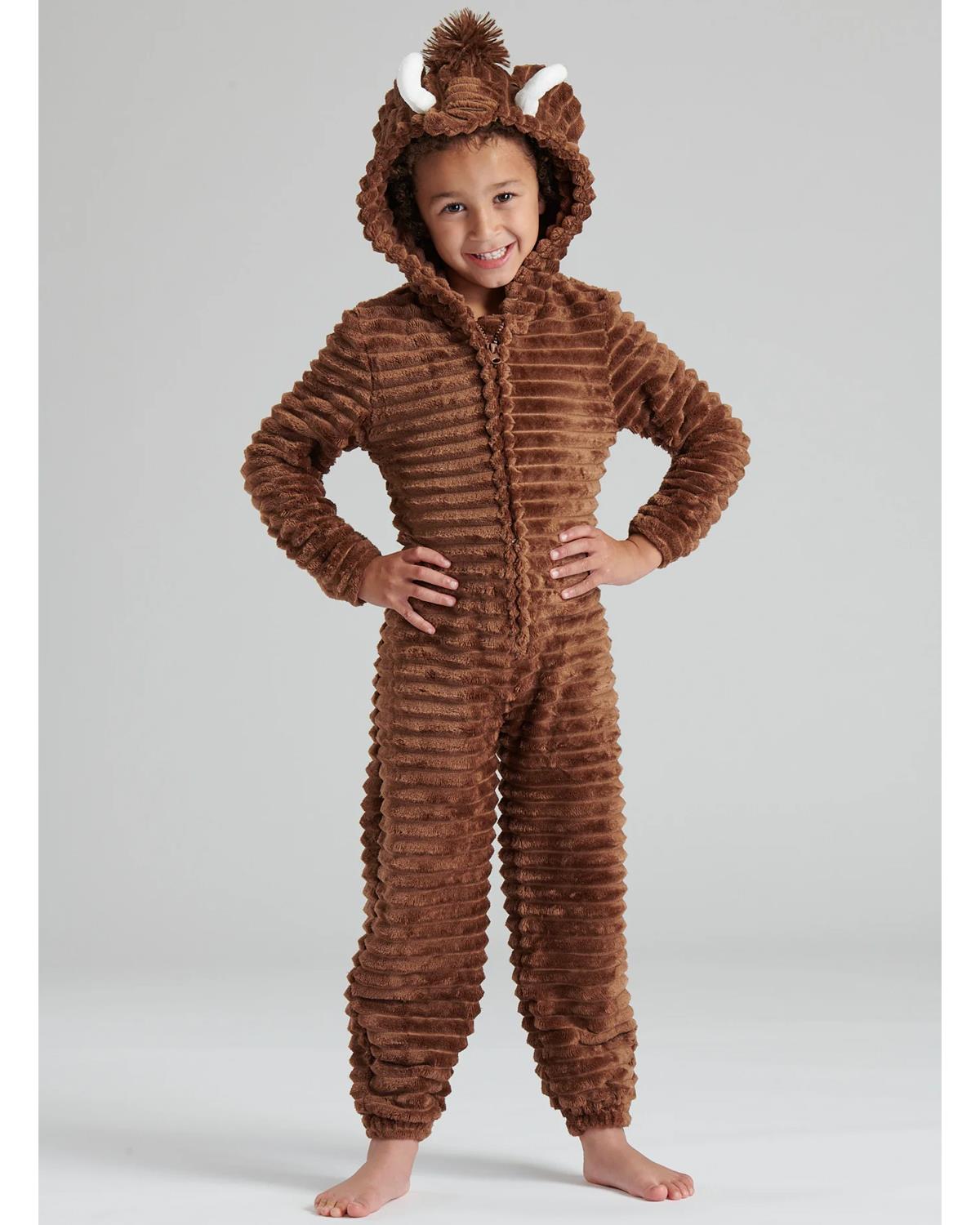 Kids Novelty Animal 1Onezie Soft Coral Fleece 3D All in One Sleepsuit with Hood - Picture 53 of 88
