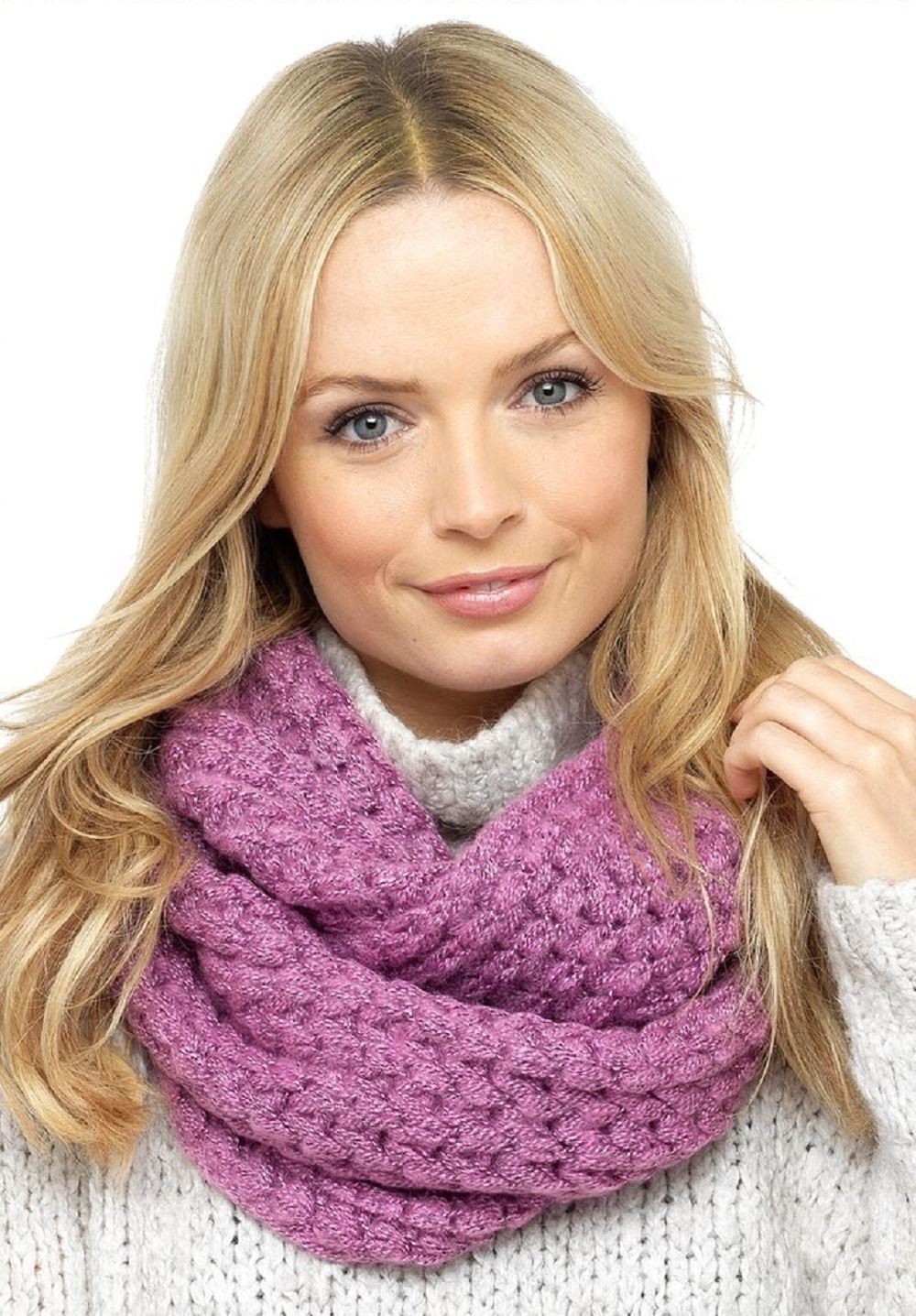 Ladies Foxbury Snood Loop Scarf Winter Accessory Chunky Cable Knit Warm GL555