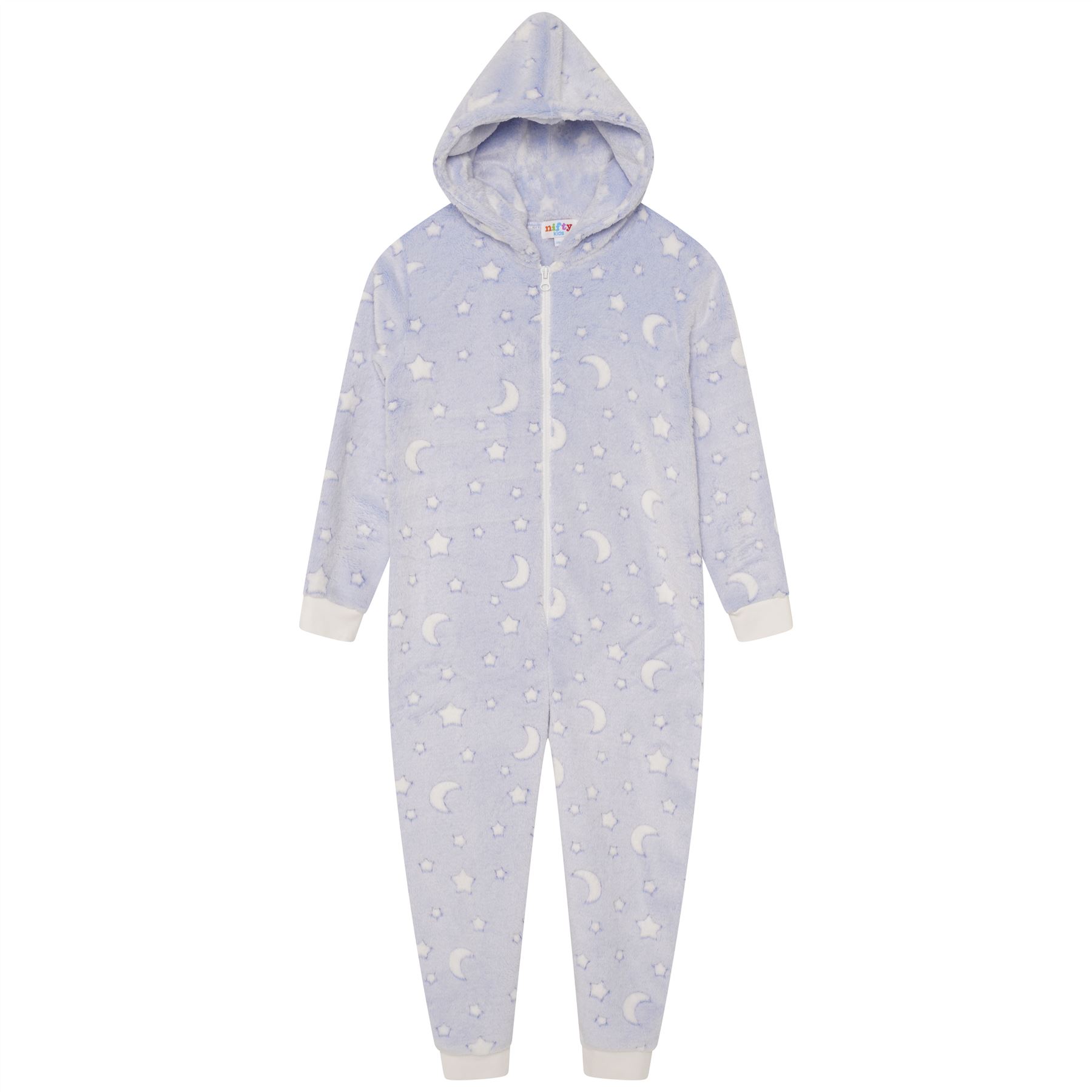 Kids Novelty Animal 1Onezie Soft Coral Fleece 3D All in One Sleepsuit with Hood - Picture 61 of 88