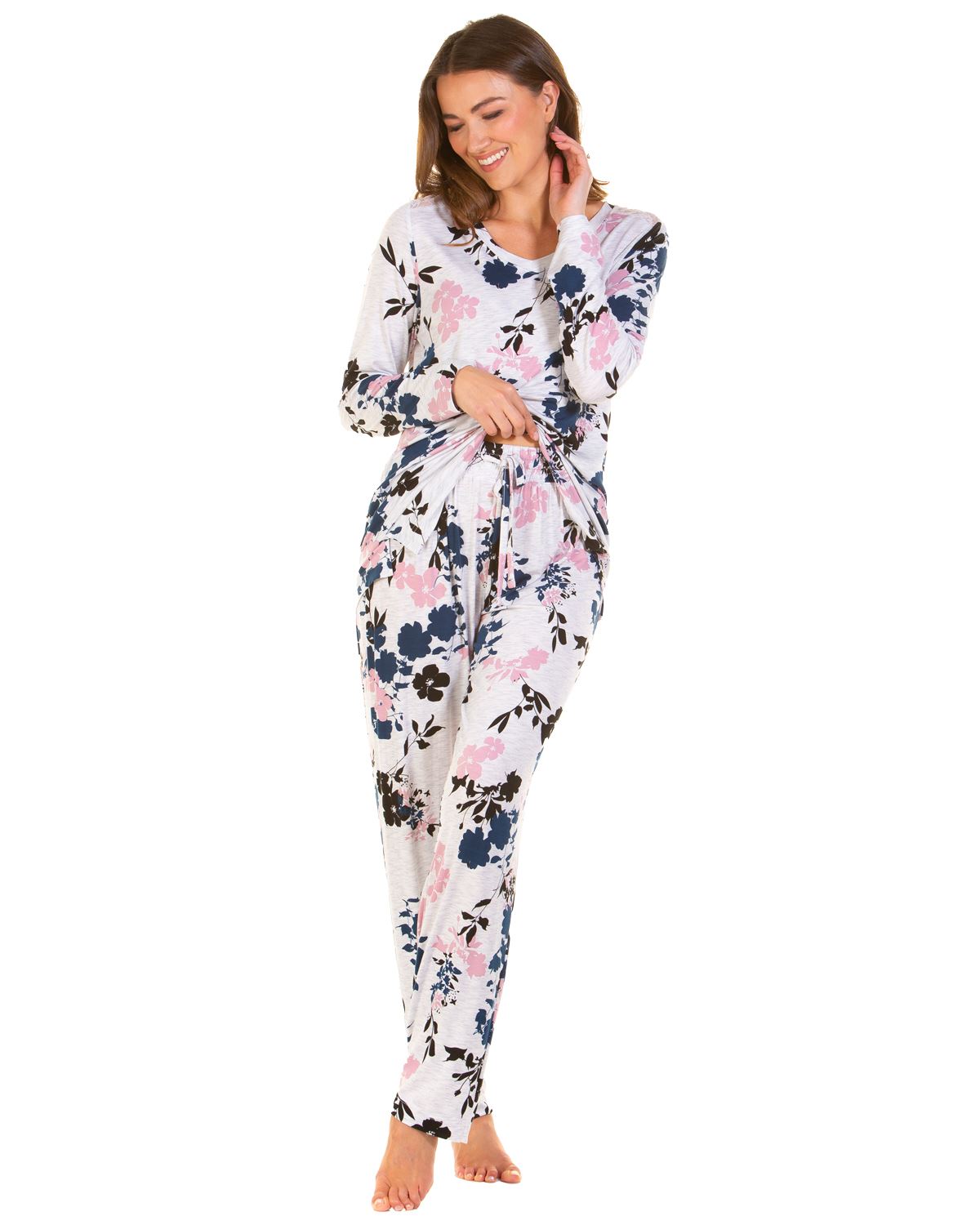 Conjunto de pijama de encaje de bambú hipoalergénico transpirable manga larga La Marquise - Imagen 3 de 9