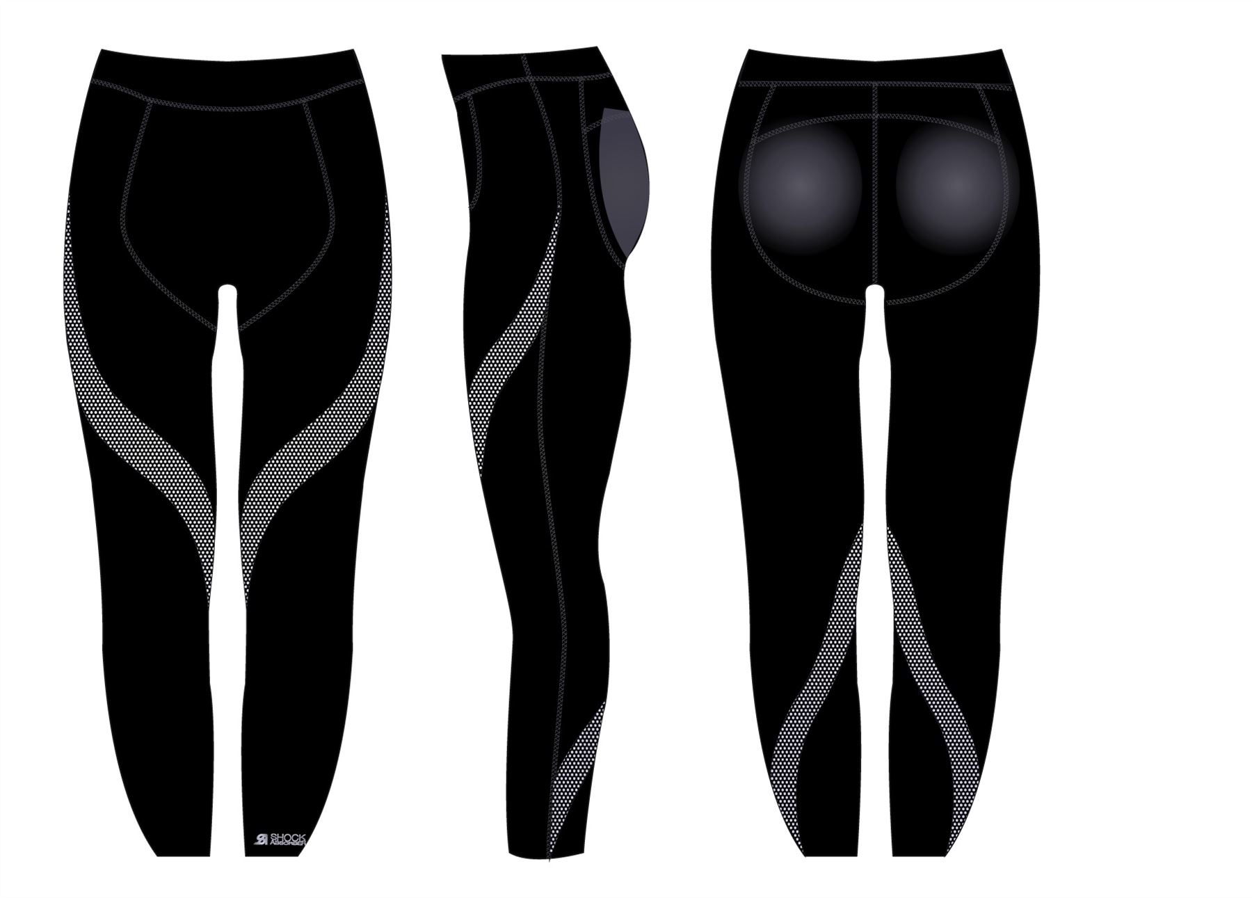 black activewear tights