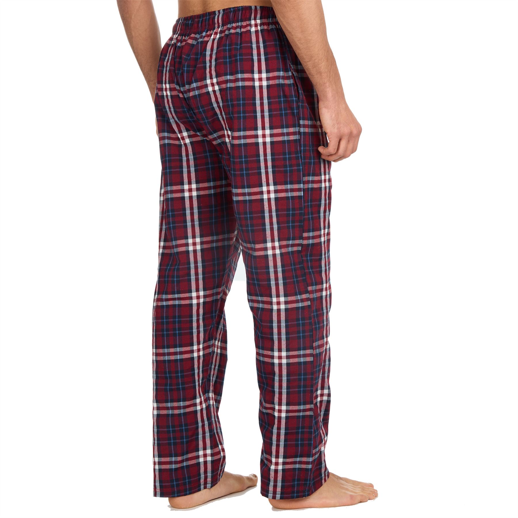 Woven Lounge Pants Mens Lightweight Woven Pyjama Bottoms PJs Nightwear - Picture 9 of 39