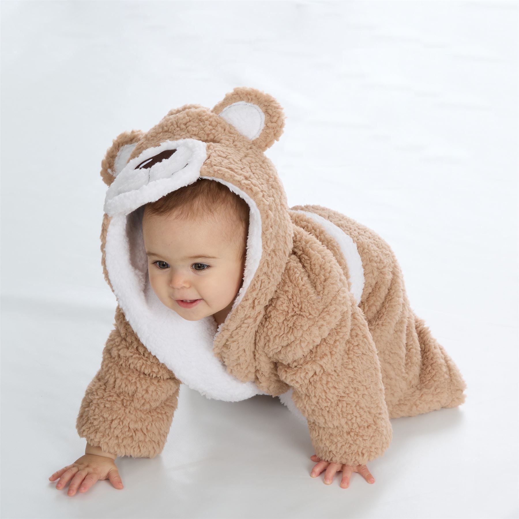 Baby Toddlers Bathrobe Infant Kid Soft Coral Fleece Hooded Dressing Gown - Picture 97 of 103