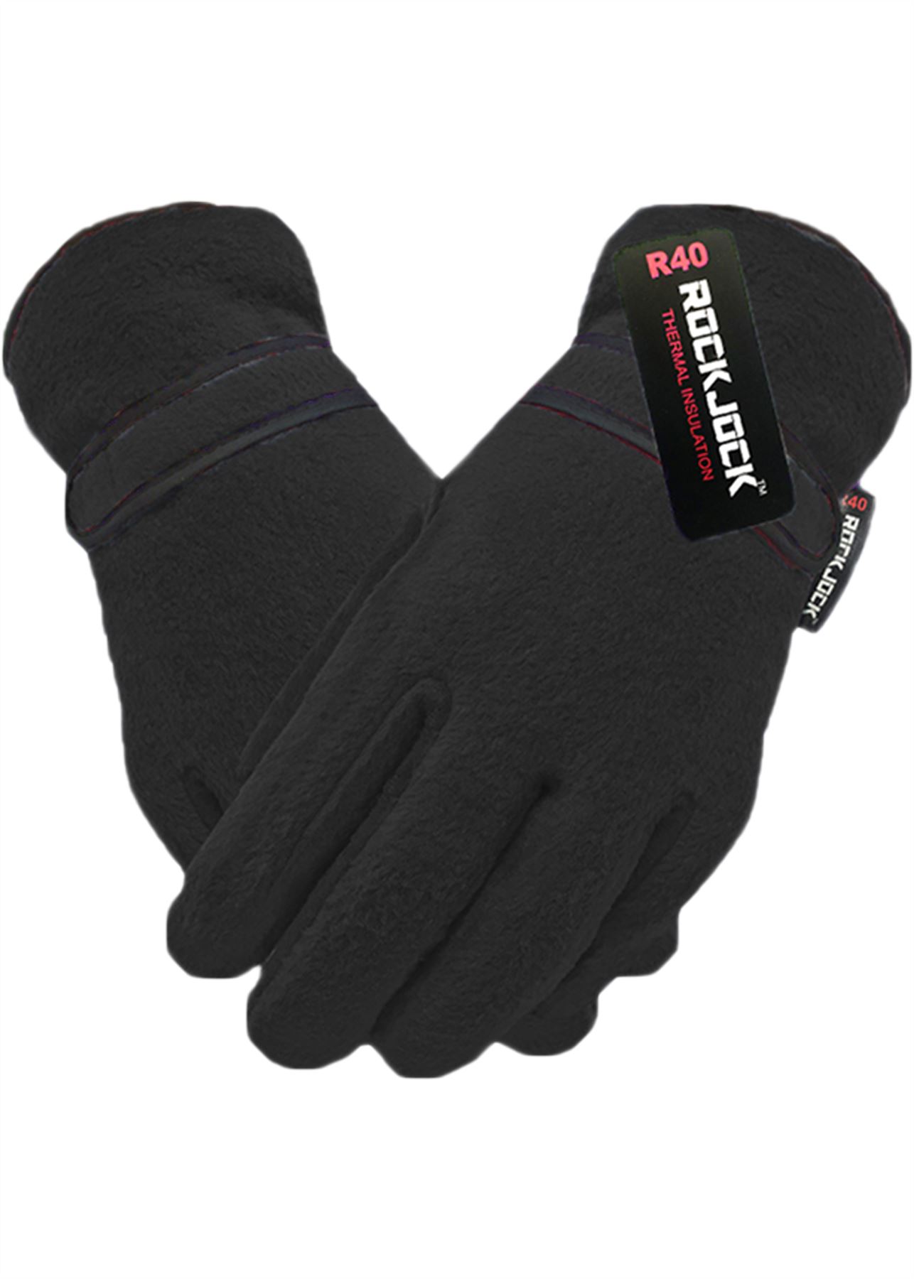 Rock Jock Kids Boys Girls Fleece R40 Fully Thermal Insulated Winter Gloves - Picture 3 of 7