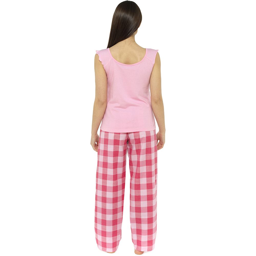Jersey Cotton Long Pyjamas Ladies Short Sleeve Pyjama Set PJs Nightwear