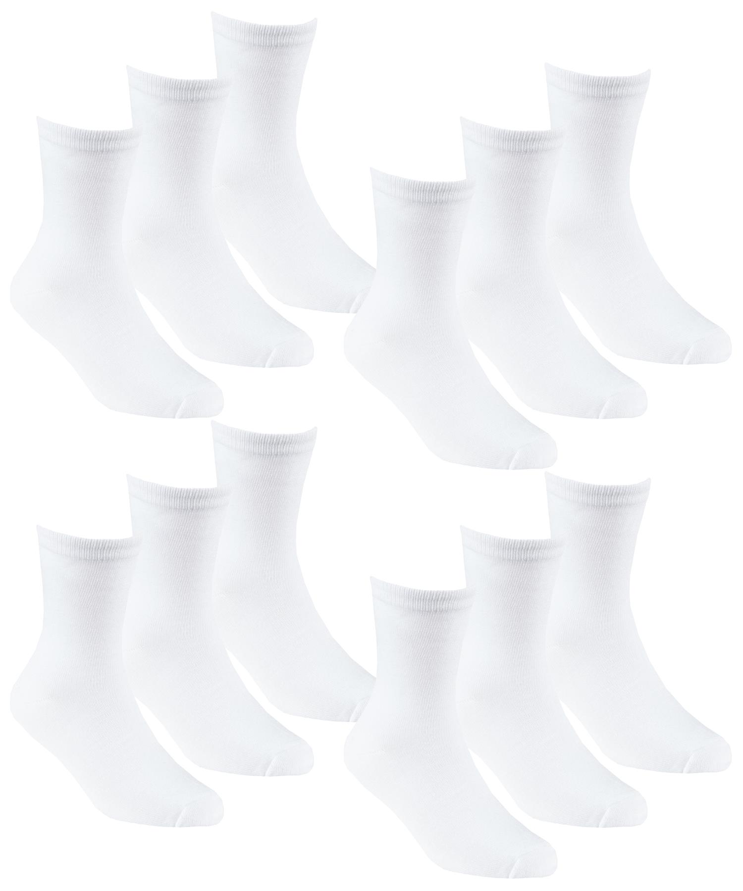 Kids School Socks Boys Girls Cotton Rich Plain Ankle Crew Sock 6 or 12 Pairs - Picture 16 of 17