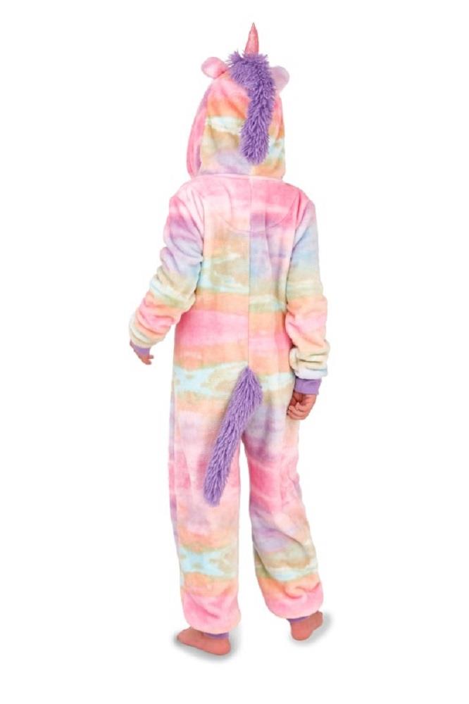 Kids Novelty Animal 1Onezie Soft Coral Fleece 3D All in One Sleepsuit with Hood - Picture 65 of 88