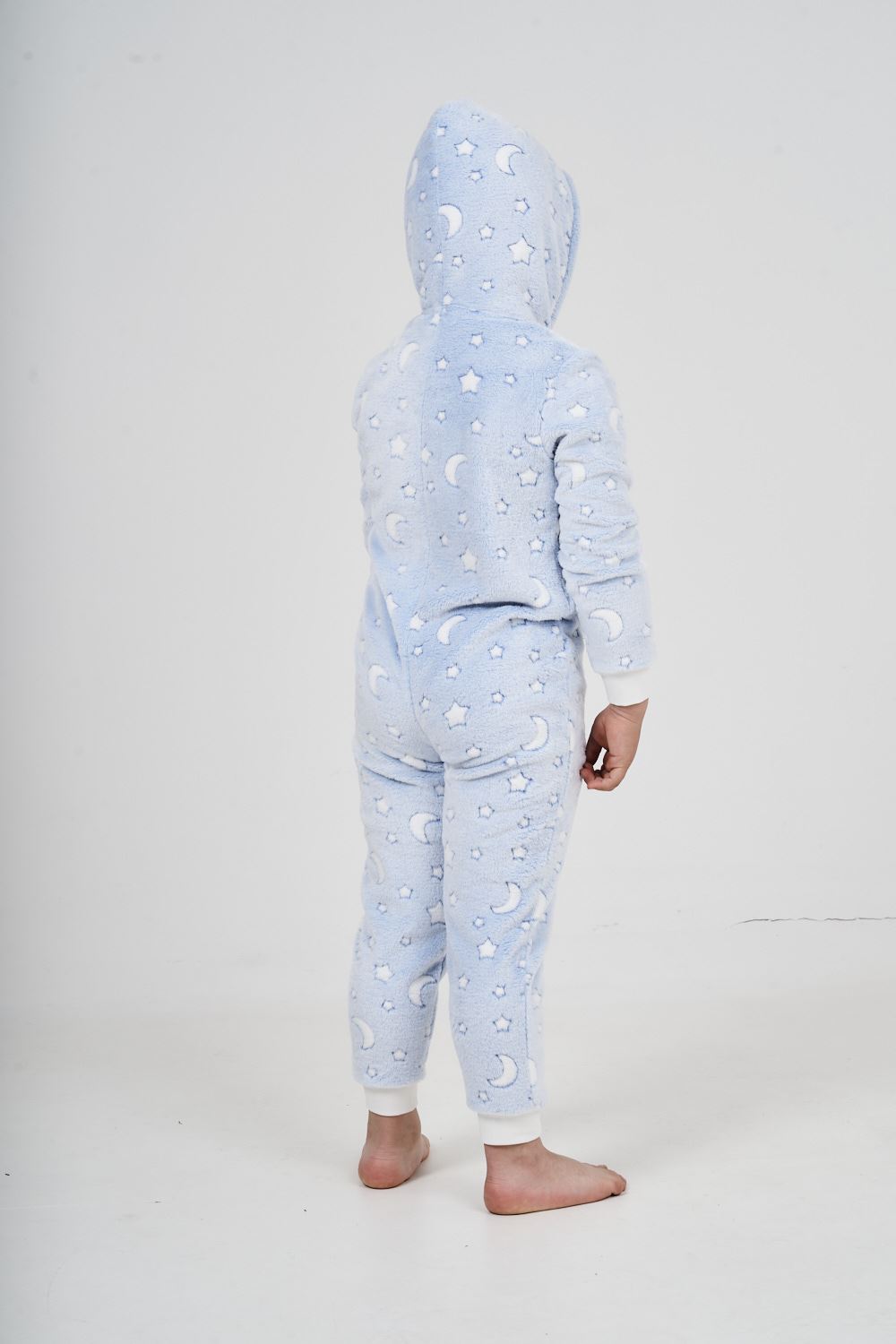 Kids Novelty Animal 1Onezie Soft Coral Fleece 3D All in One Sleepsuit with Hood - Picture 59 of 88