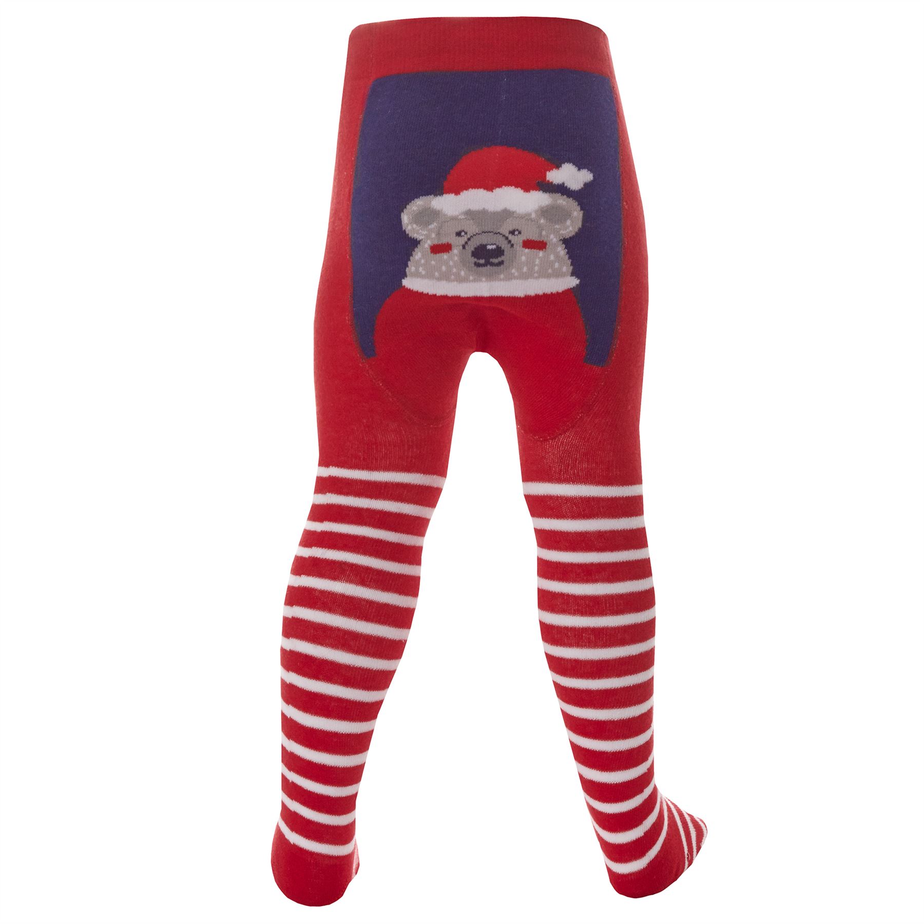 Babies & Kids Christmas Tights Cotton Rich Novelty Xmas Baby Girls 2 Pairs - Picture 12 of 14