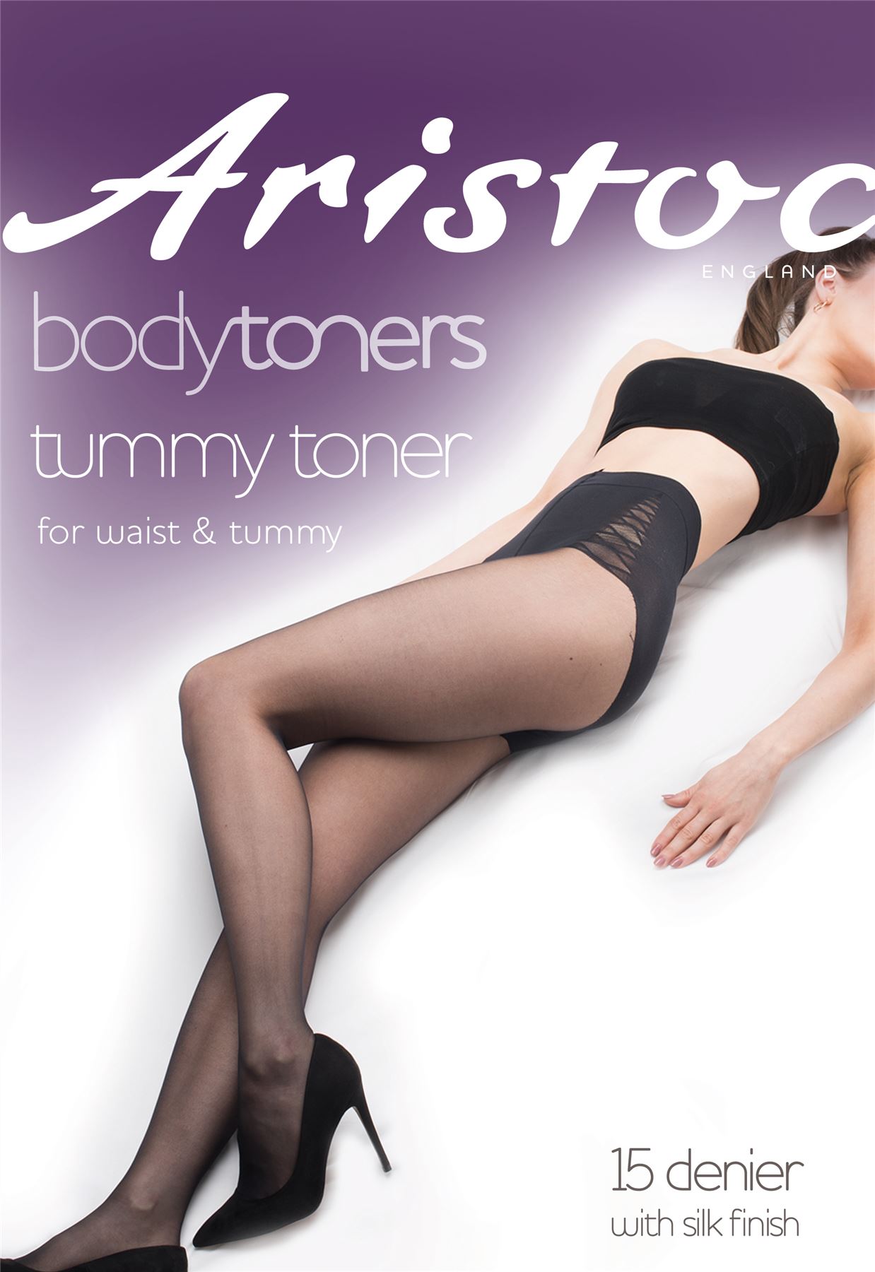 Aristoc Tummy Toner Tights 15 Denier Silk Finish Waist & Tummy Bodytoner Hosiery - Picture 6 of 14