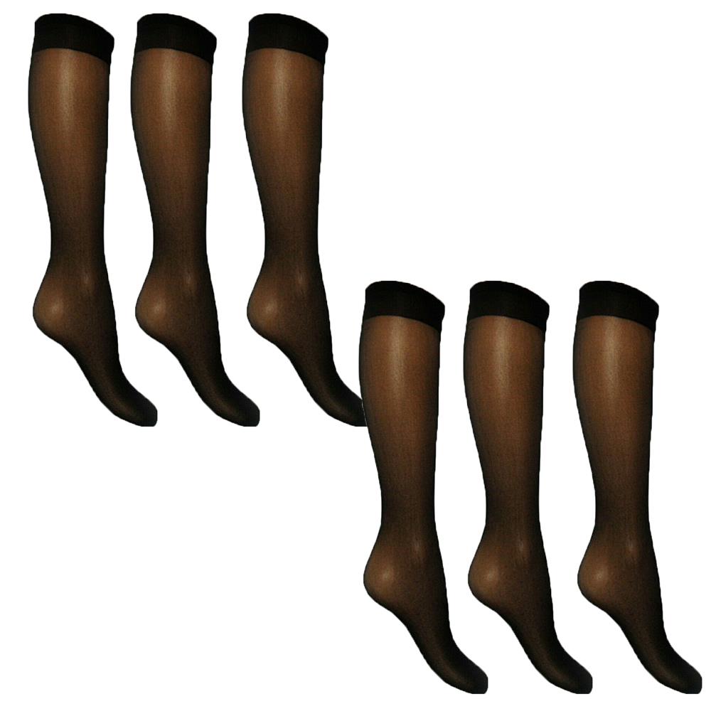 thumbnail interactive-video image 1 of All Woman 120 Denier Plus Size Knee High Pop Socks – Super-Wide Soft Tops, XXXL 3-Pack, Made In Italy 1 of 3
