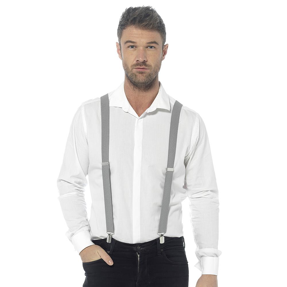 35mm Adjustable Braces Suspenders One Size Black/Navy/Wine/Grey