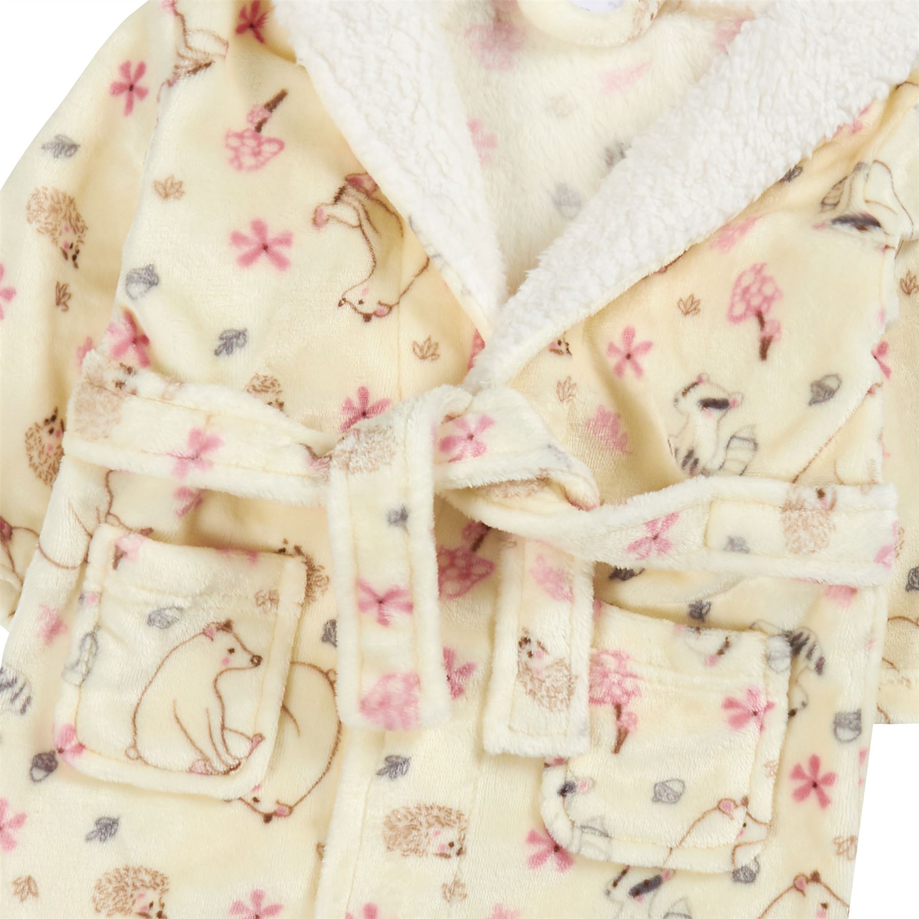 Baby Toddlers Bathrobe Infant Kid Soft Coral Fleece Hooded Dressing Gown - Picture 89 of 103