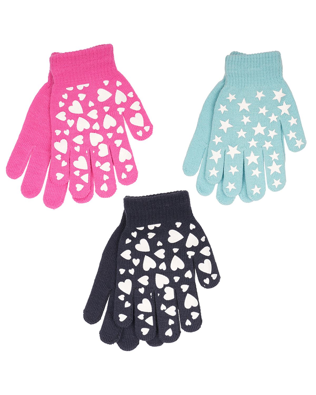 Kids Glow In The Dark Grip Gloves Boys Girls Magic Stretch Gripper Glove(3 PACK) - Picture 6 of 9