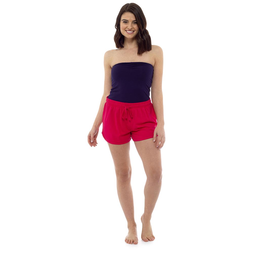 Ladies Beach Shorts Jersey Cotton Summer Holiday Casual Short - Picture 3 of 8