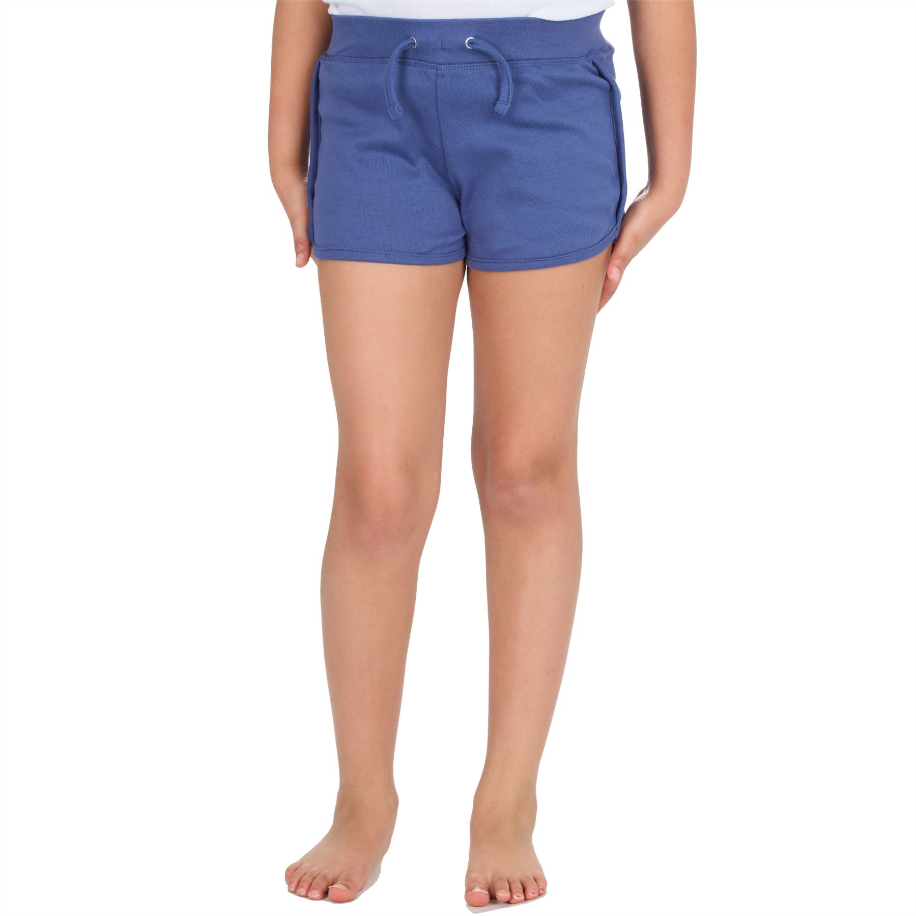 Girls Shorts 100% Jersey Cotton Casual Sports Style Holiday Gymnastic Summer - Picture 15 of 31