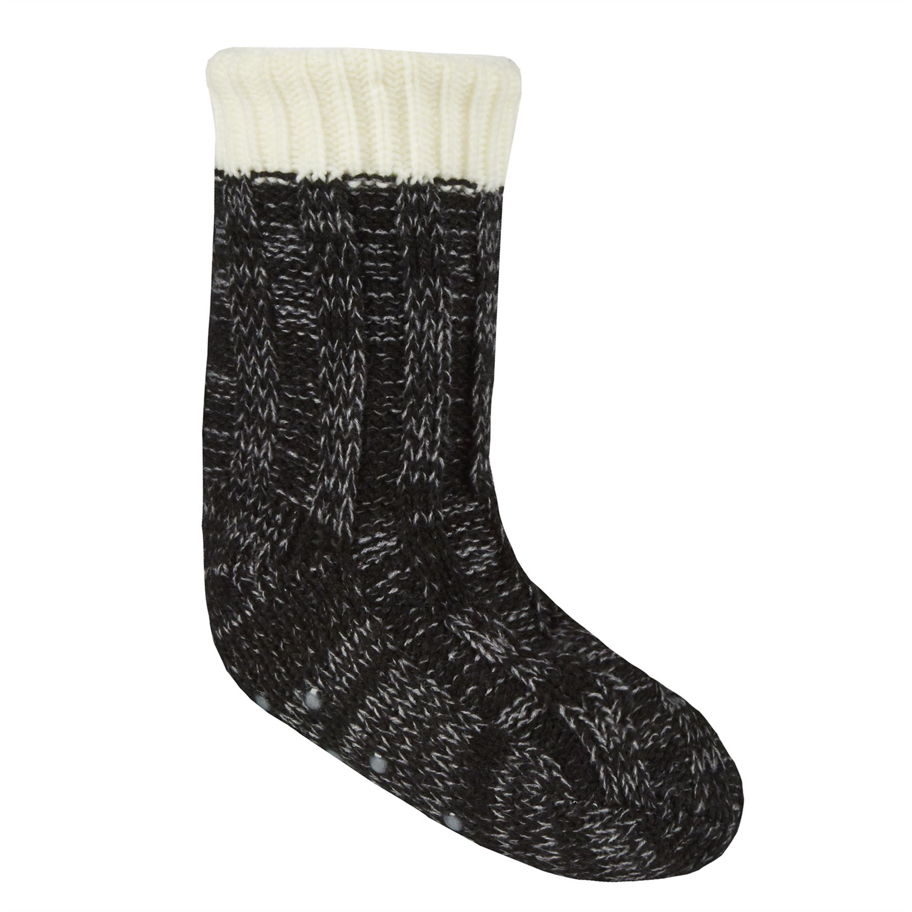 Kids Slipper Socks Soft Sherpa Fleece Lined Winter Cosy Knitted Fluffy Bed Sock - Picture 17 of 21