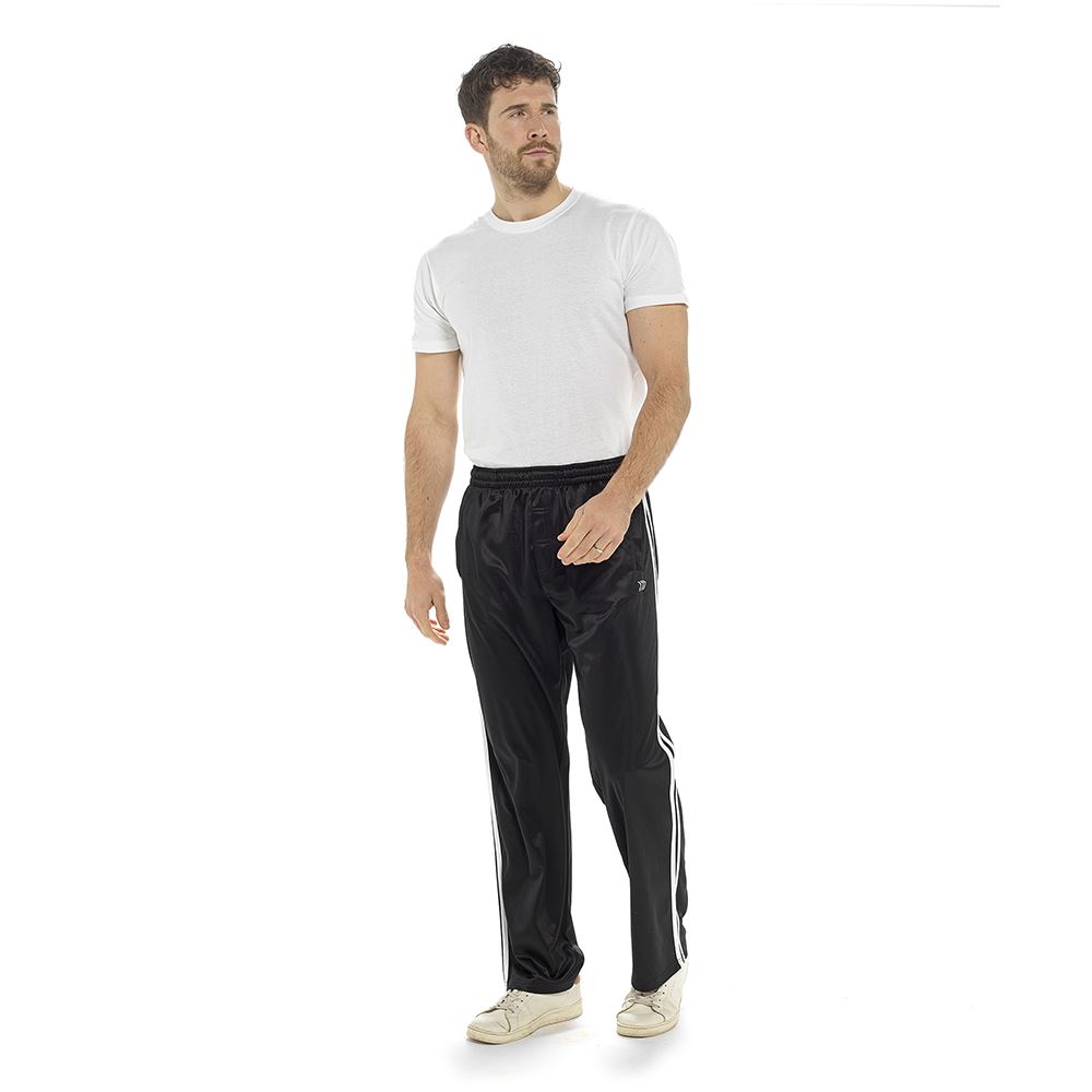 Pantaloni da jogging uomo adulti casual righe laterali tempo libero gamba larga palestra - Foto 3 di 7