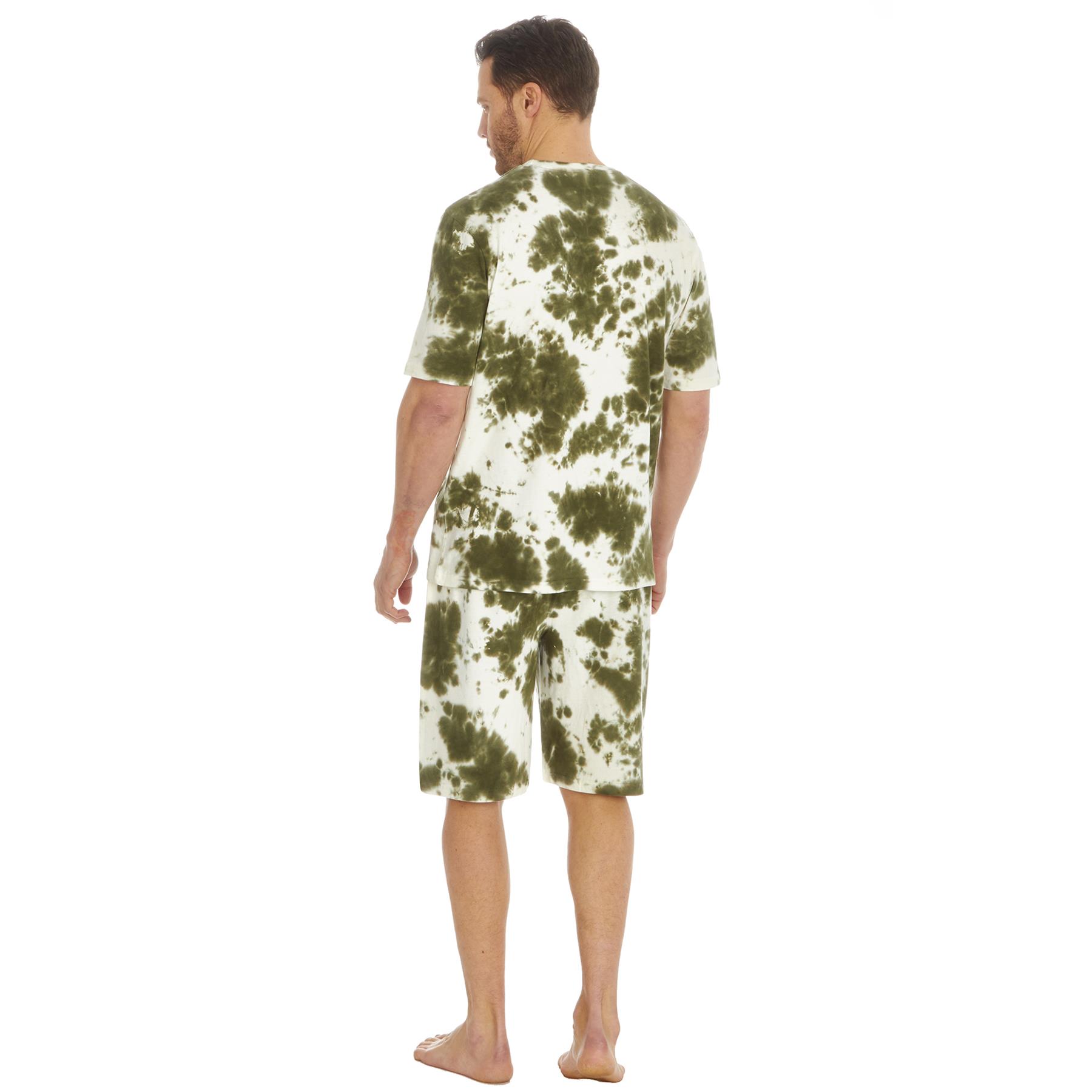 Mens Short Pyjamas Jersey Cotton Short Sleeve Pyjama Set Loose Nightwear PJs - Picture 30 of 46