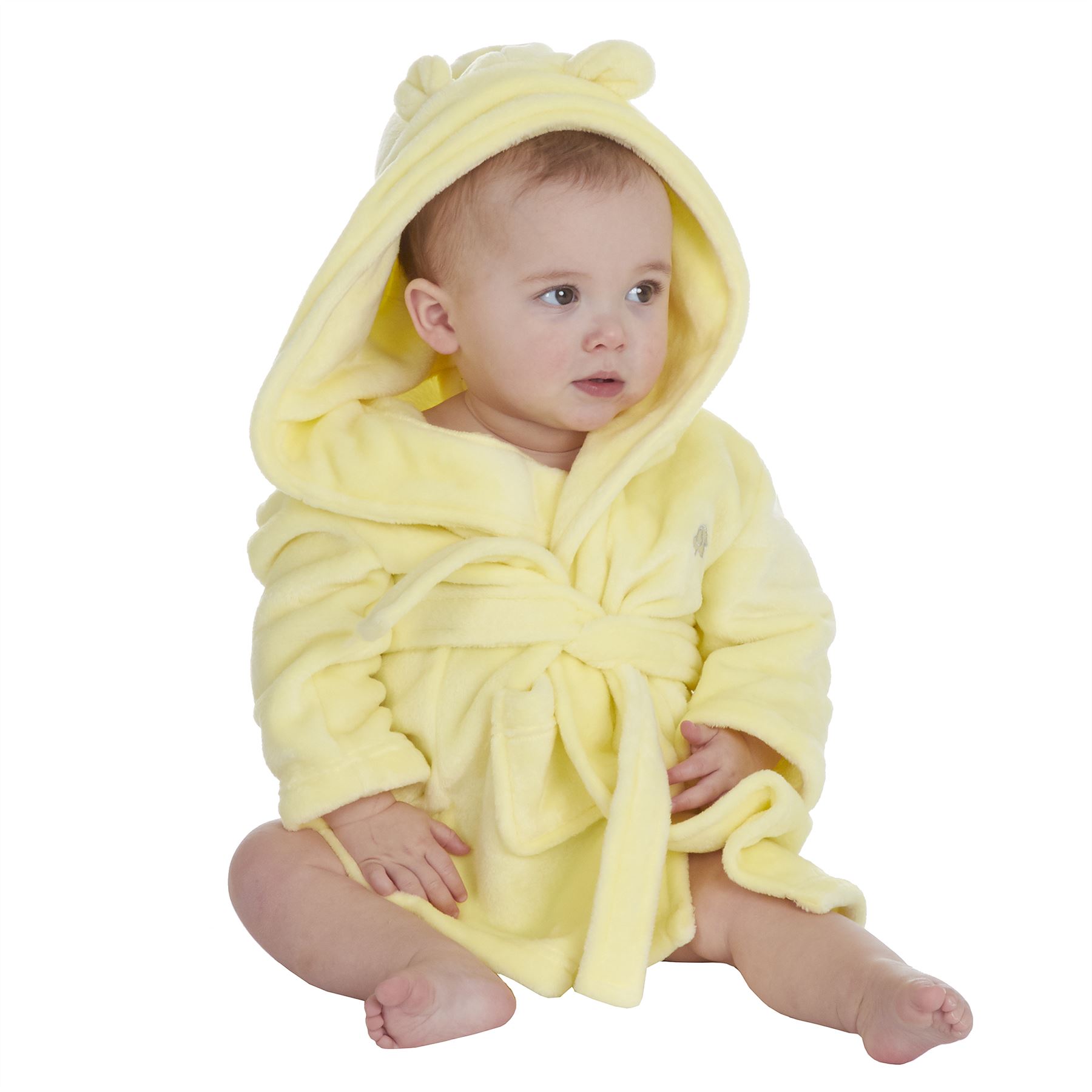 Baby Toddlers Bathrobe Infant Kid Soft Coral Fleece Hooded Dressing Gown - Picture 24 of 103
