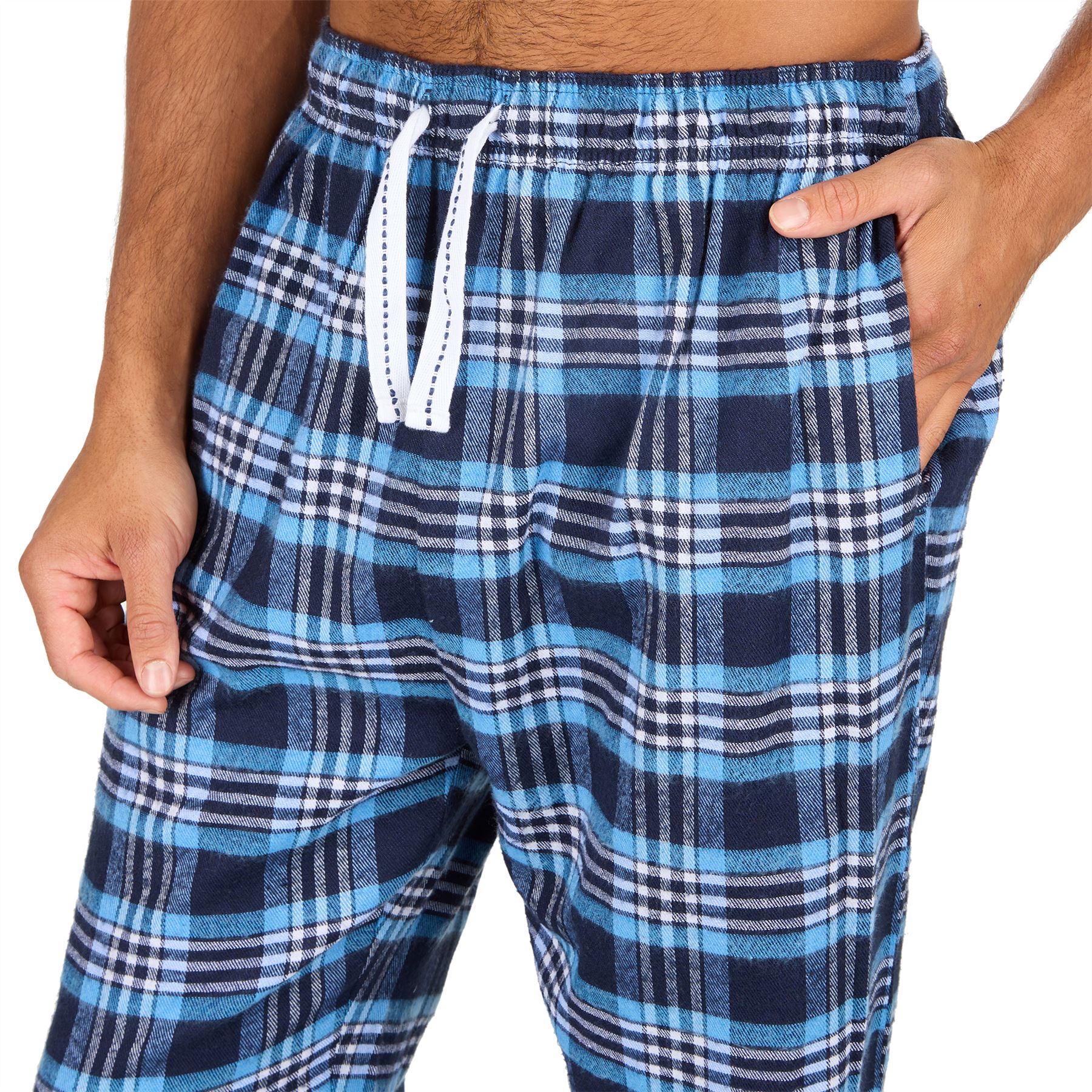Mens Pyjama Set Adults Jersey & Flannel Cotton Blend Long Sleeve Lounge Pyjamas - Picture 25 of 25