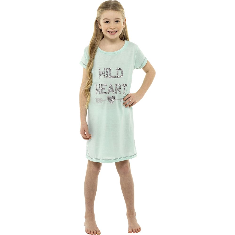 Girls Kids Short Sleeve Soft Jersey Nightie Nightdress Nightwear Age 2