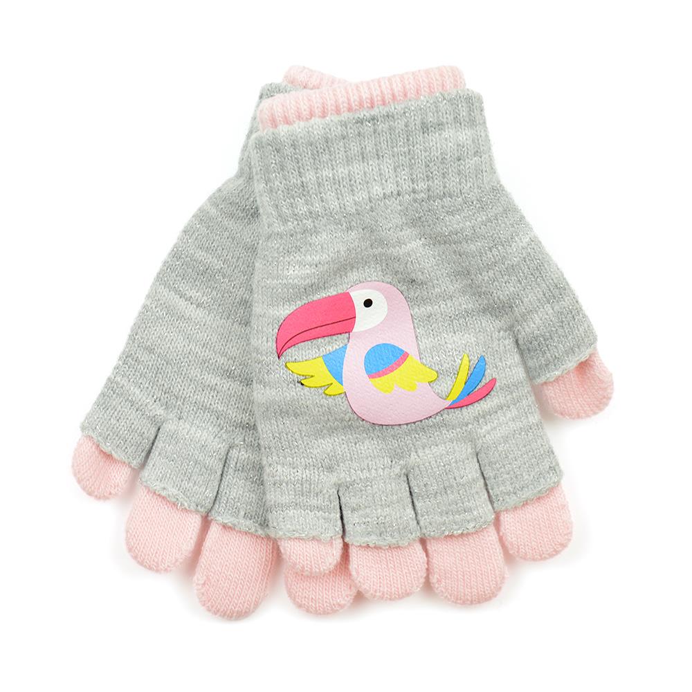 Girls Undercover 2 in 1 Thermal Magic Unicorn/Bird Fingerless/Covered Gloves - Picture 6 of 6