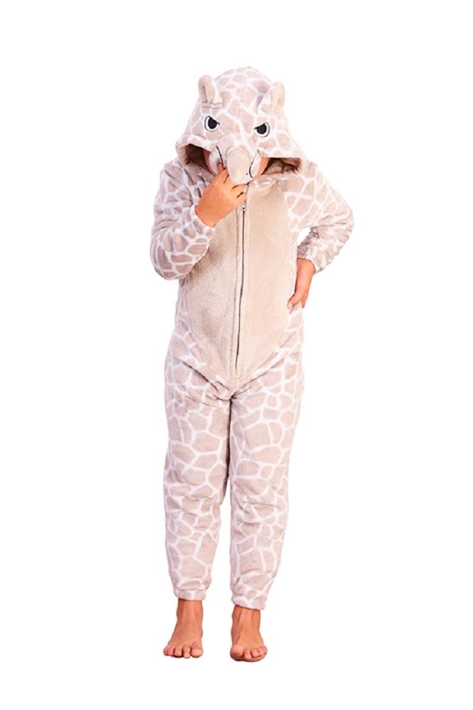 Kids Novelty Animal 1Onezie Soft Coral Fleece 3D All in One Sleepsuit with Hood - Picture 26 of 88