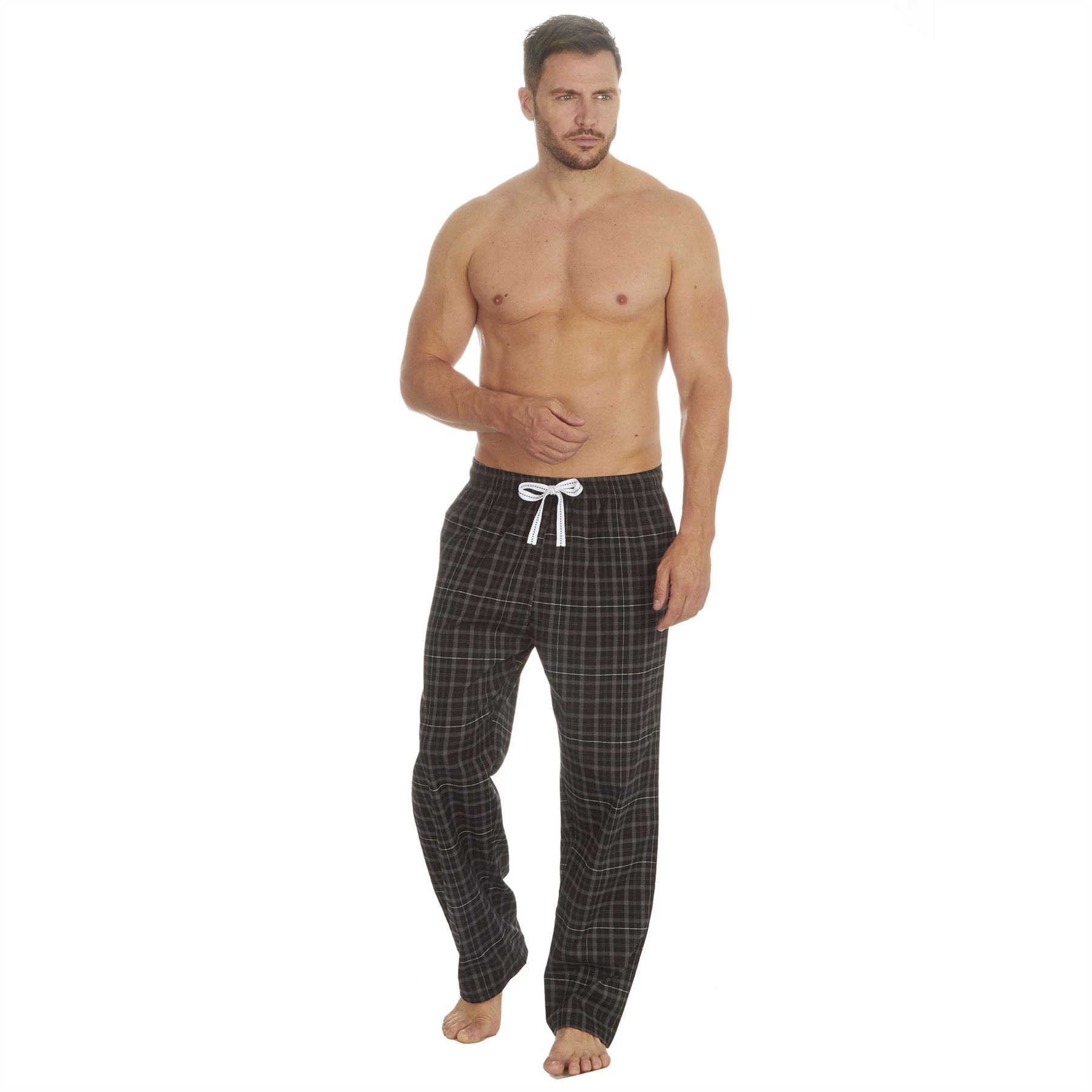 Woven Lounge Pants Mens Lightweight Woven Pyjama Bottoms PJs Nightwear - Picture 5 of 39