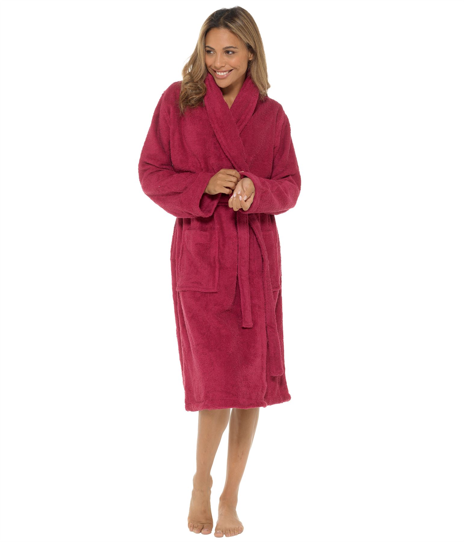 Undercover Towelling Dressing Gown 100 Cotton Wrap Terry Toweling