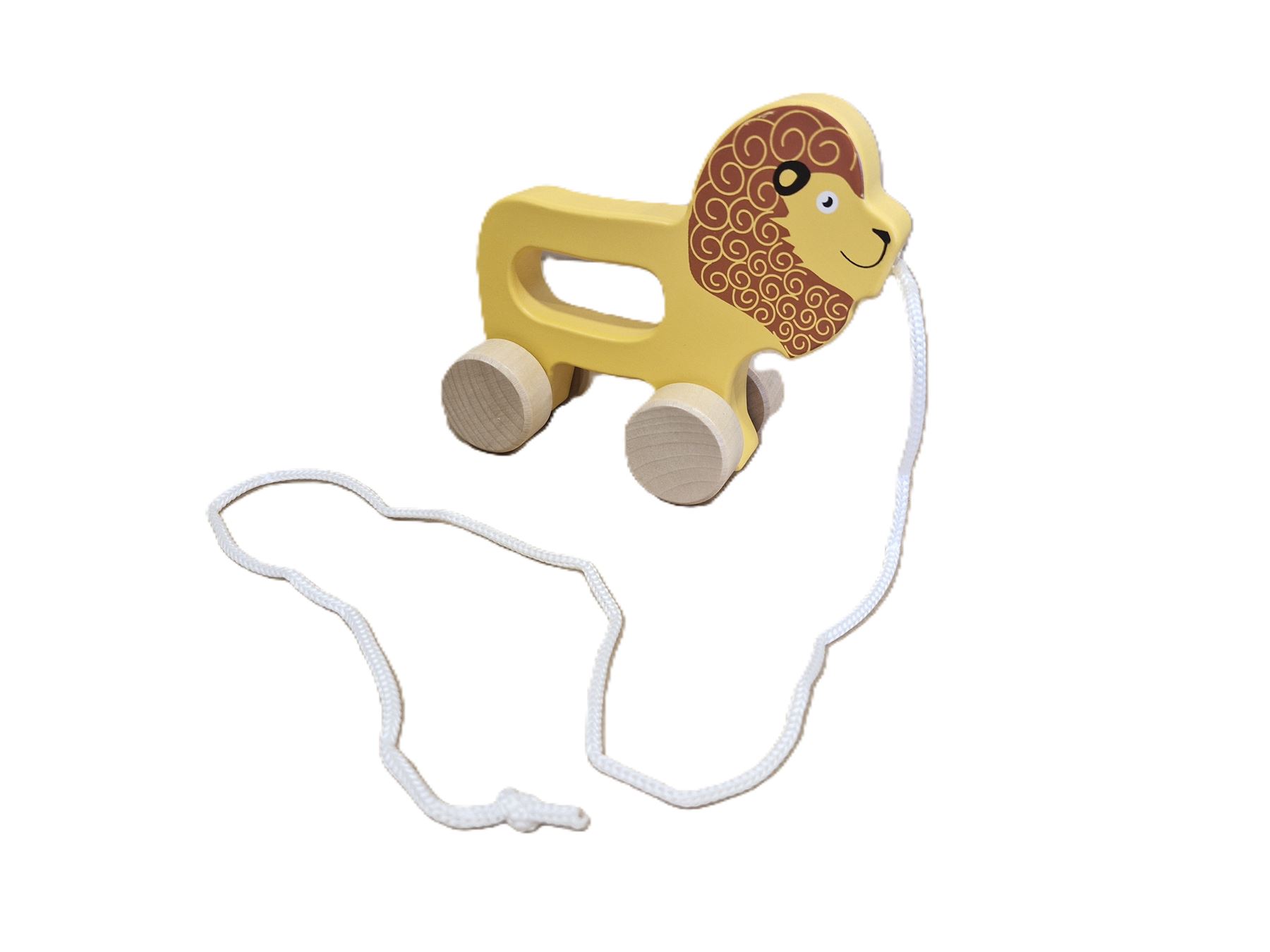 Holz Nachzieh Tier Spielzeug Nilpferd Elefant Löwe Pferd Kleinkind Baby 12m + Geschenk - Bild 5 von 5