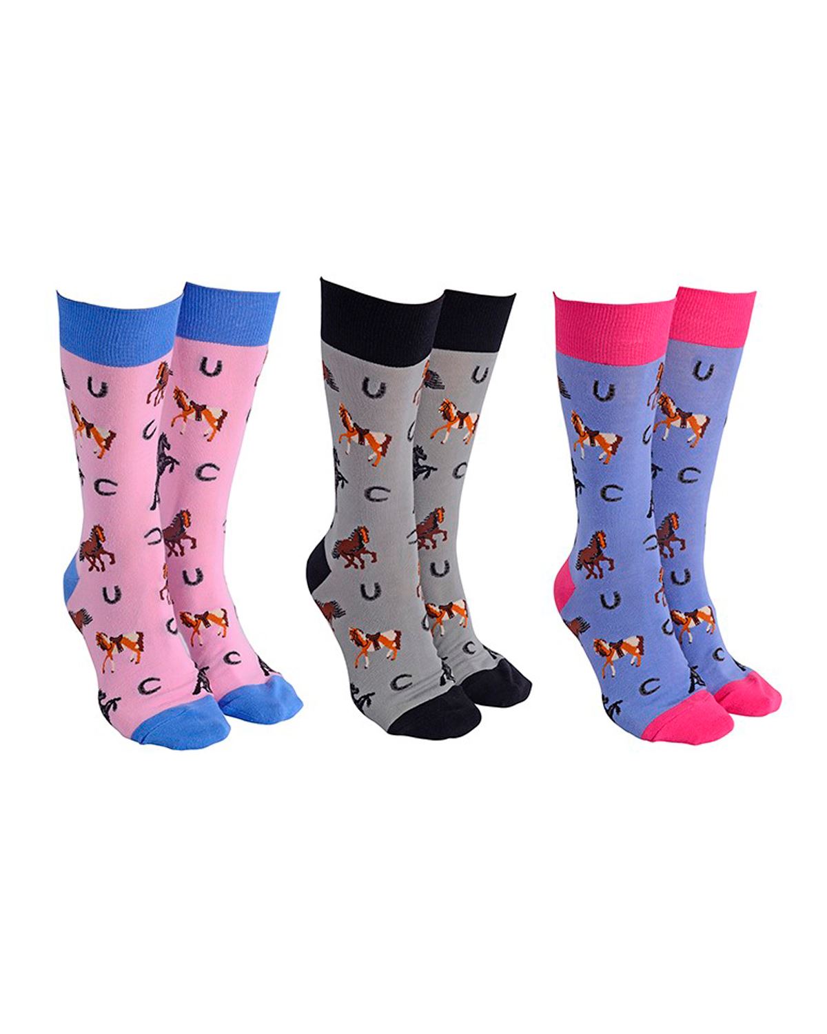 Sock Society I Love Dogs Unisex Uomini Donne Divertente Vestito Casual Pattern Crew Calzini Divertenti (confezione Da 3) - Viola - Foto 9