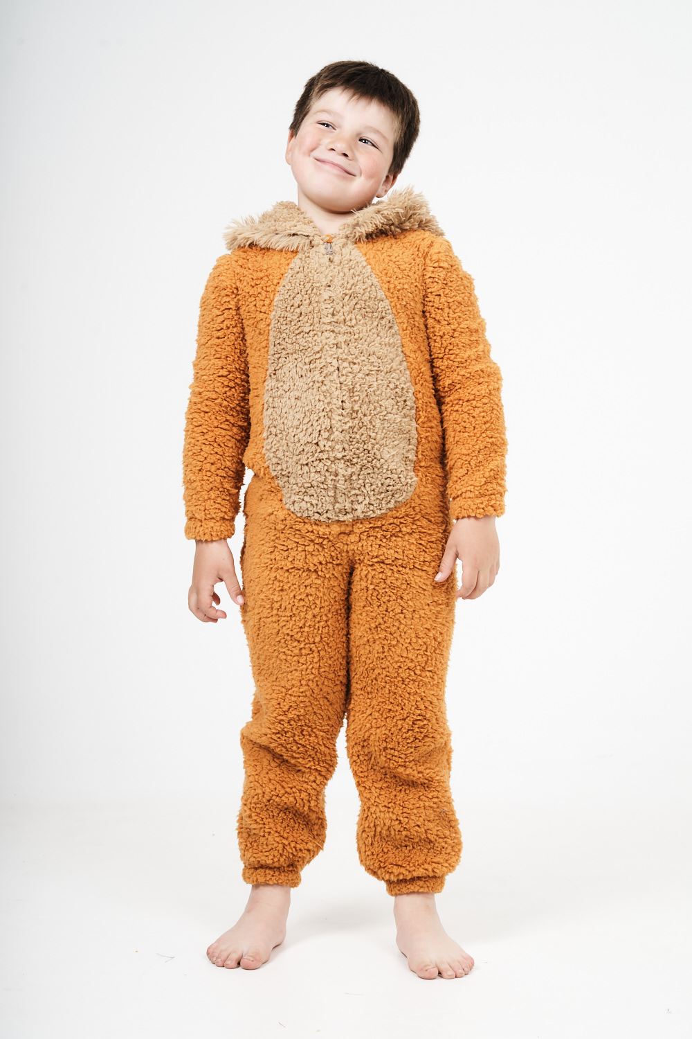 Kids Novelty Animal 1Onezie Soft Coral Fleece 3D All in One Sleepsuit with Hood - Picture 42 of 88