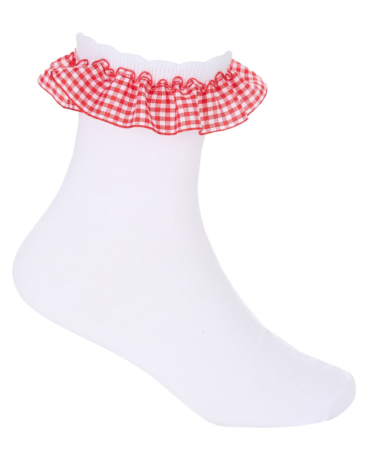6 or 12 Pairs Girls Cotton Gingham Ankle Socks School - Picture 10 of 32