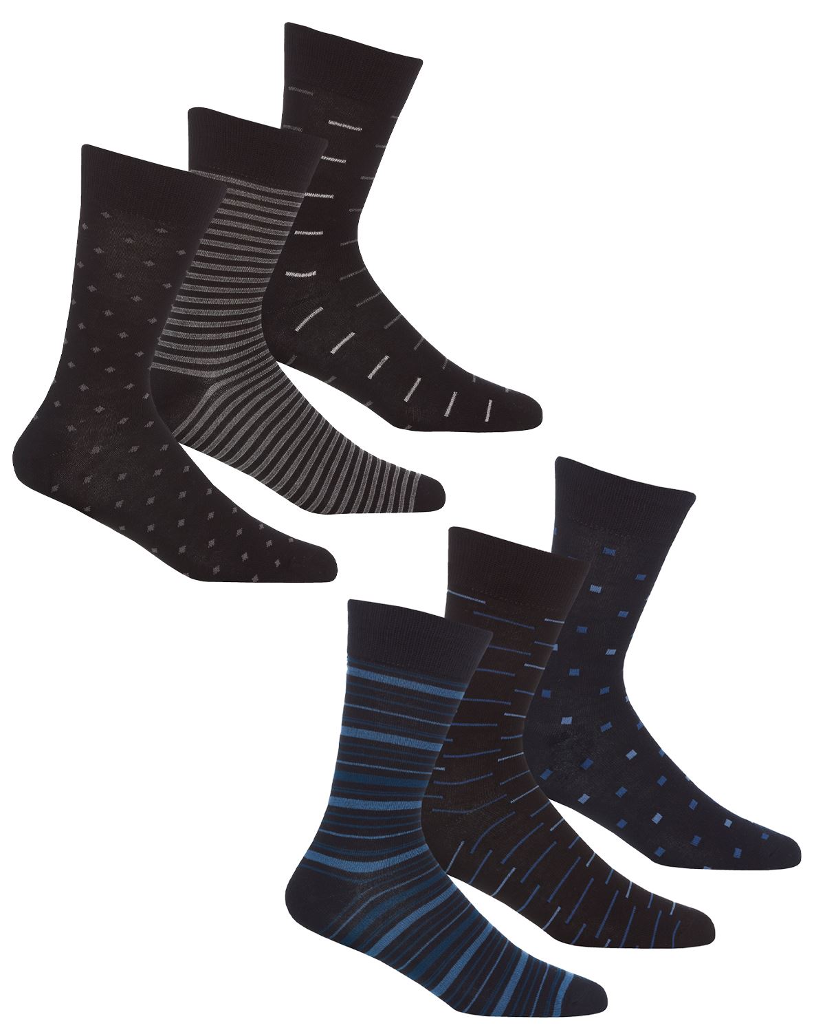 Bamboo Dress Socks Mens Breathable Antibacterial Mid Calf Sock (6 or 12 Pairs) - Picture 18 of 49