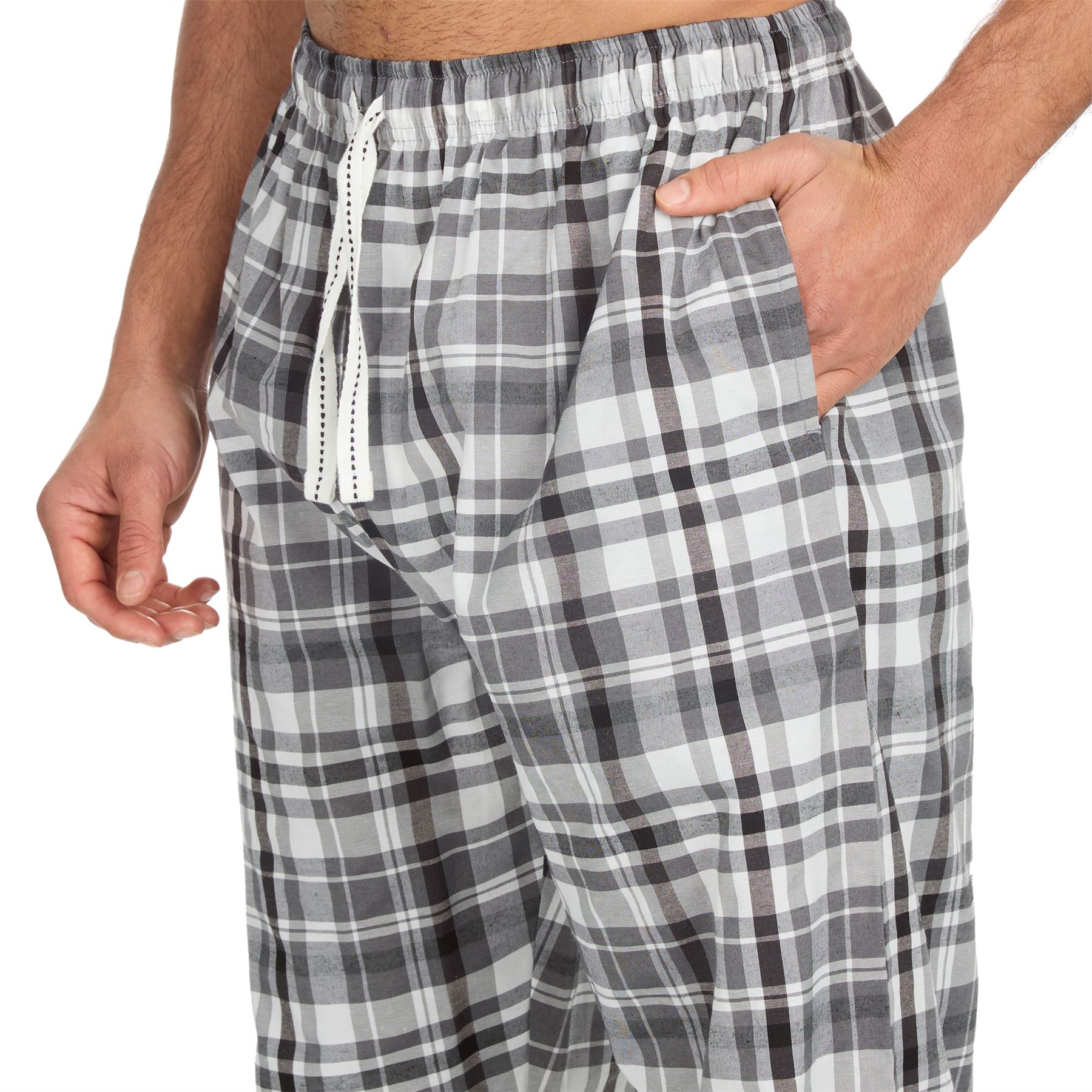 Woven Lounge Pants Mens Lightweight Woven Pyjama Bottoms PJs Nightwear - Picture 30 of 39