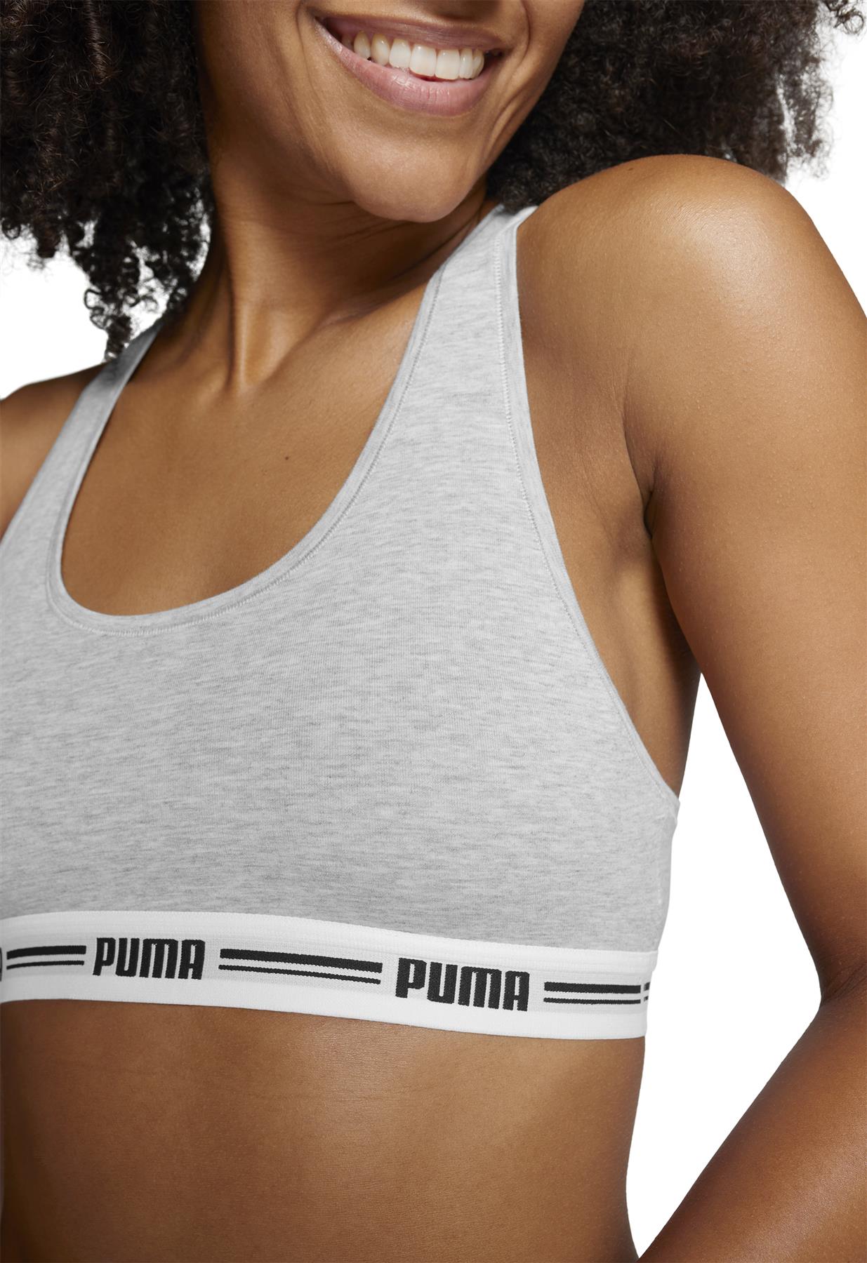 PUMA Sports Bra Racerback Sportswear Iconic Racer Back Sport Crop Top Bralette