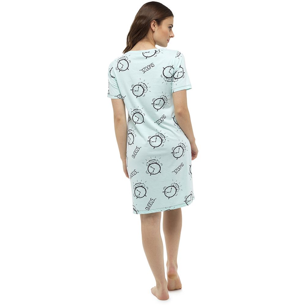 Womens Soft Jersey Cotton/Cotton Rich Long or Short Sleeve Nightshirt