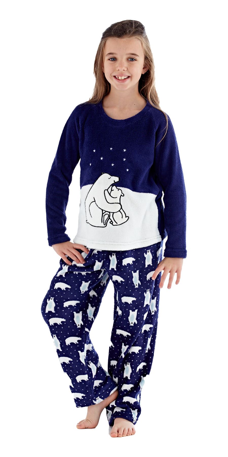 Girls Kids Soft Fleece Twosie Pajamas PJs Set Various Animal Designs 3